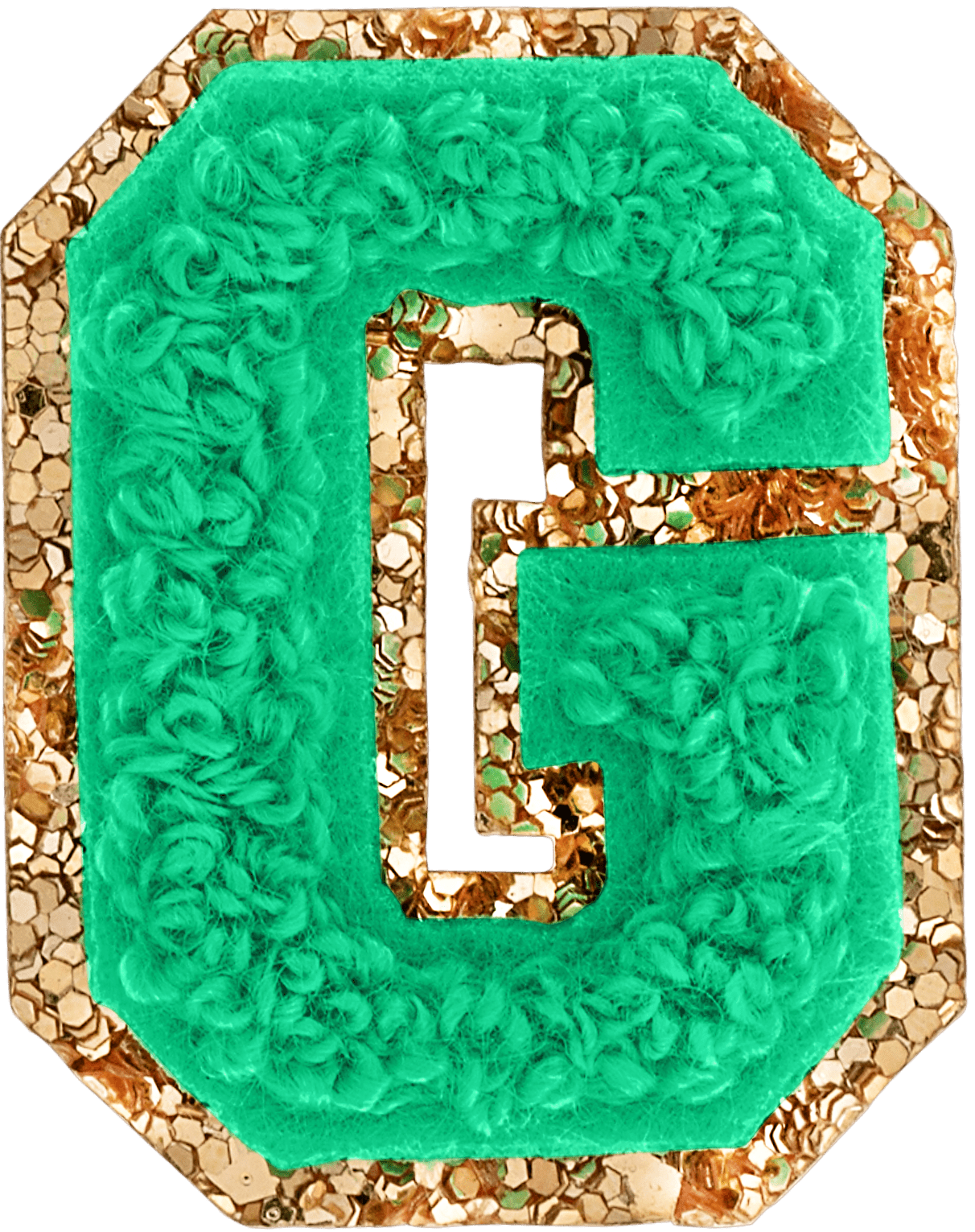 Avocado Mini Glitter Varsity Letter Patch