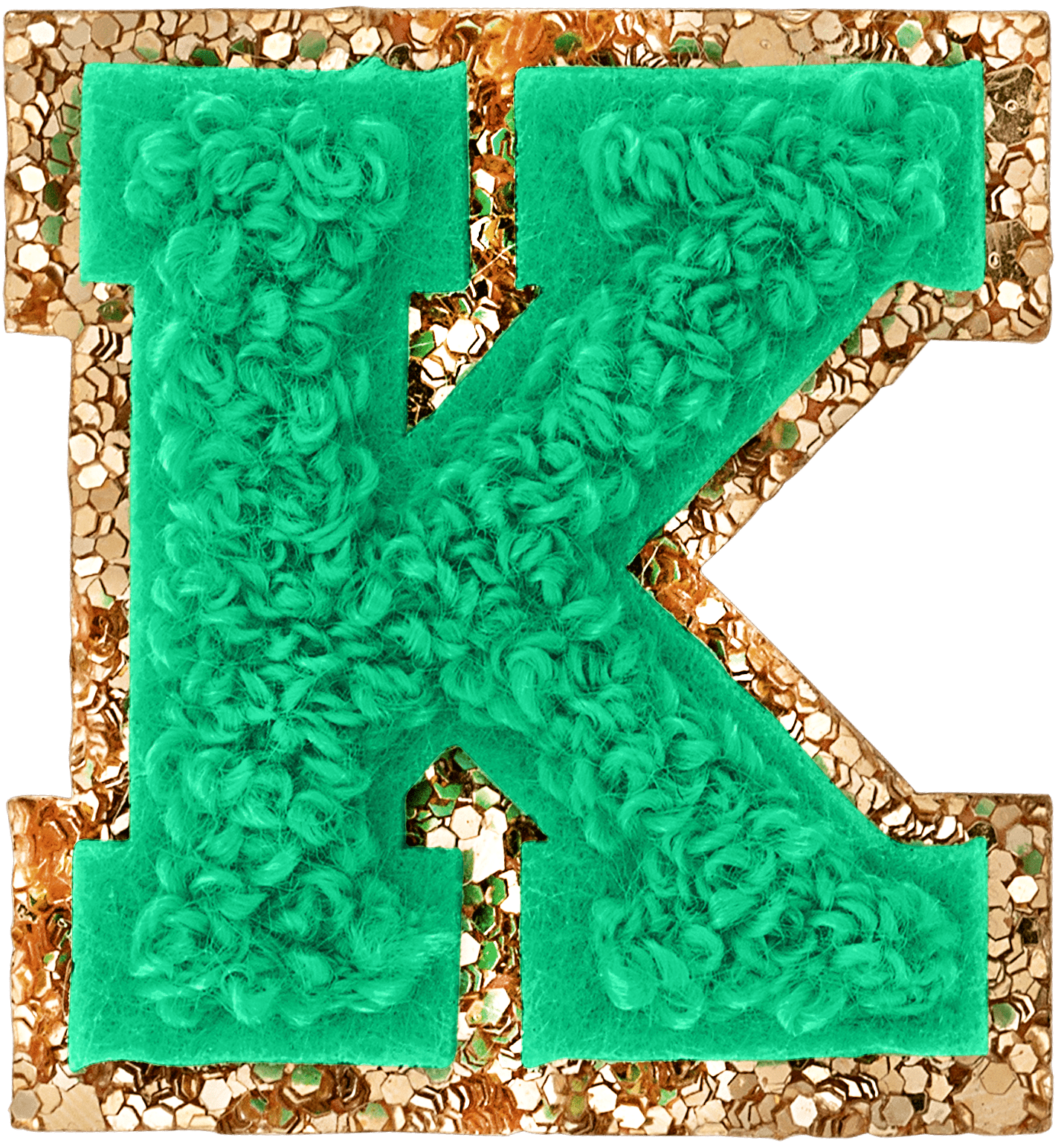 Avocado Mini Glitter Varsity Letter Patch