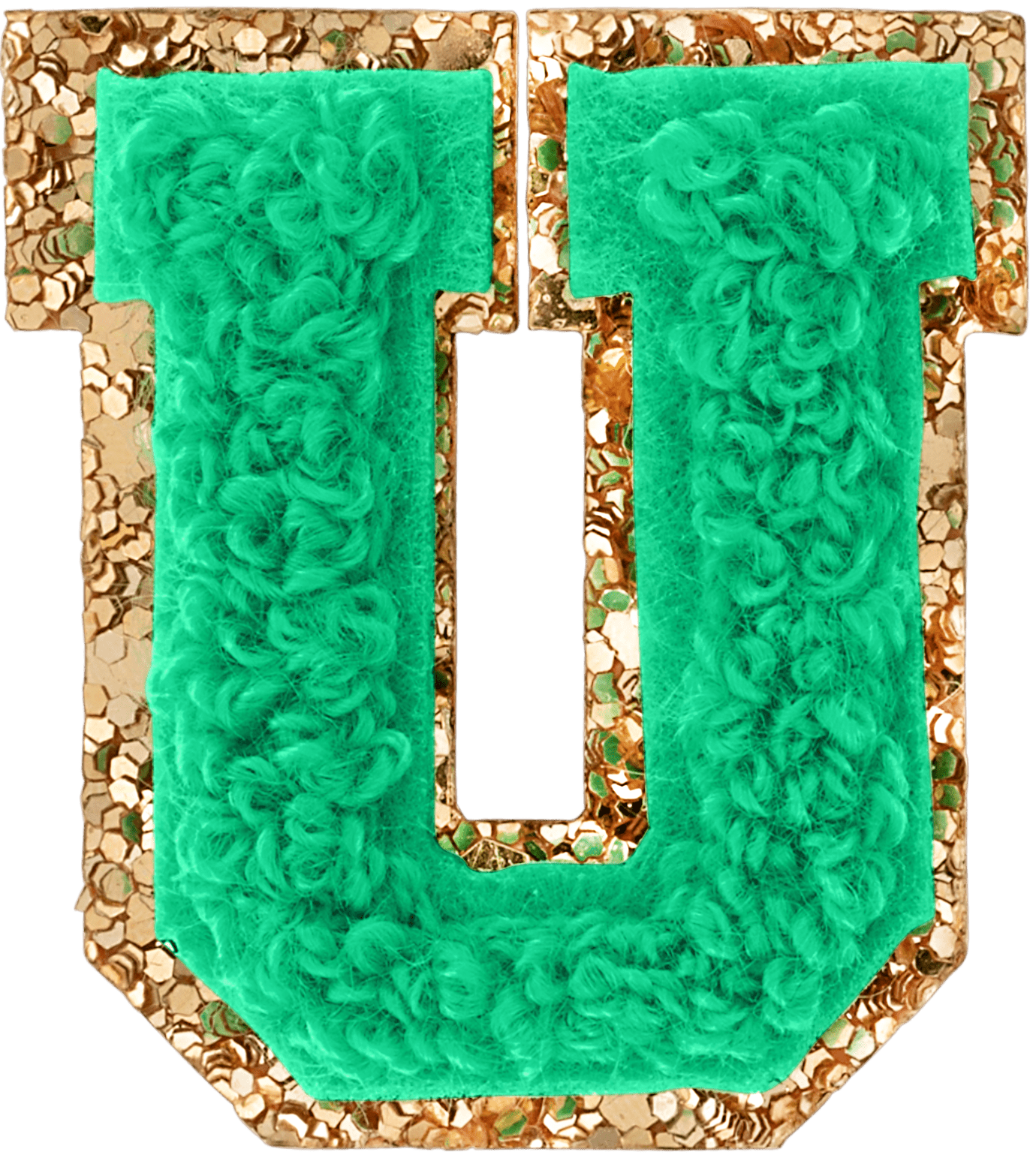 Avocado Mini Glitter Varsity Letter Patch