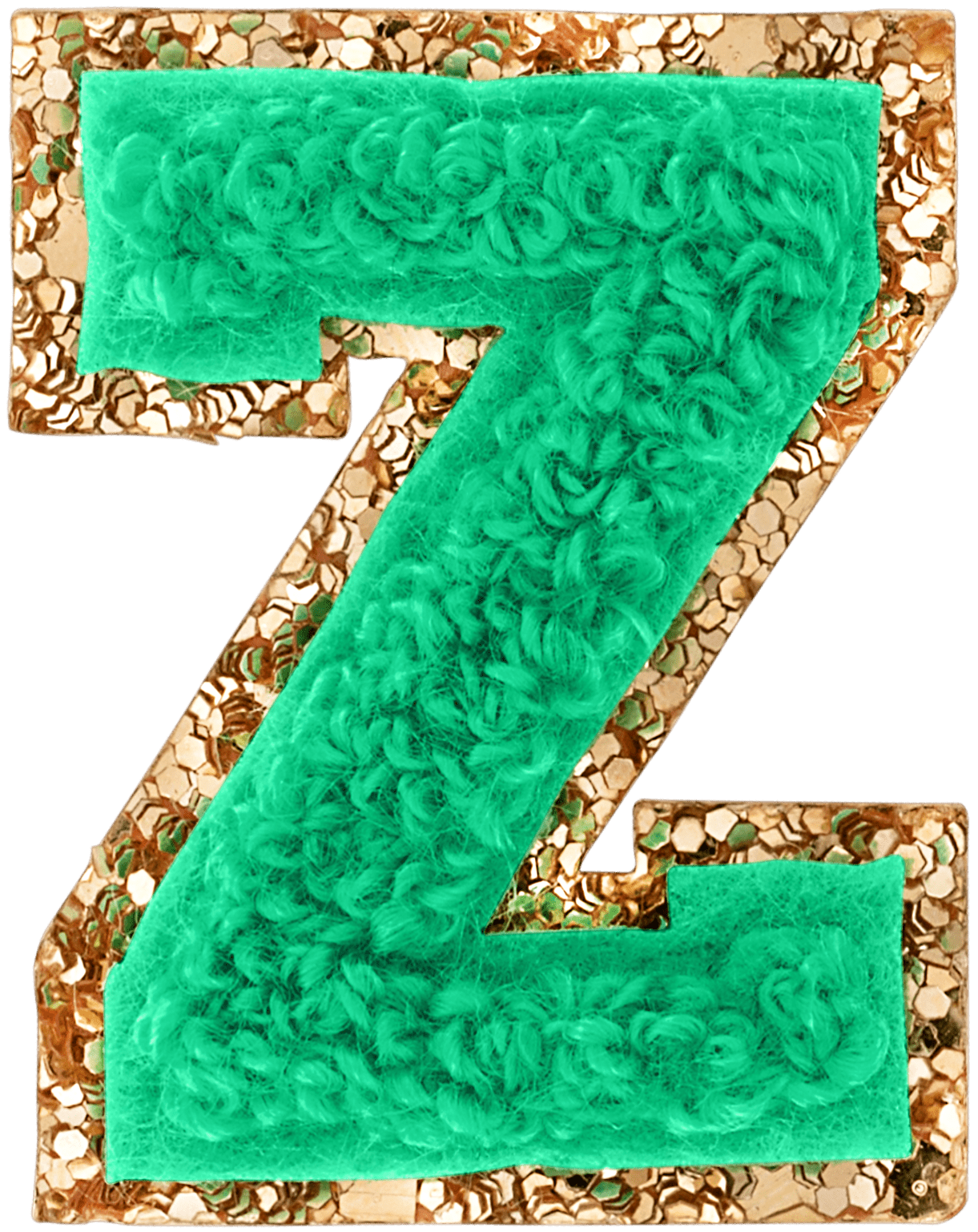 Avocado Mini Glitter Varsity Letter Patch