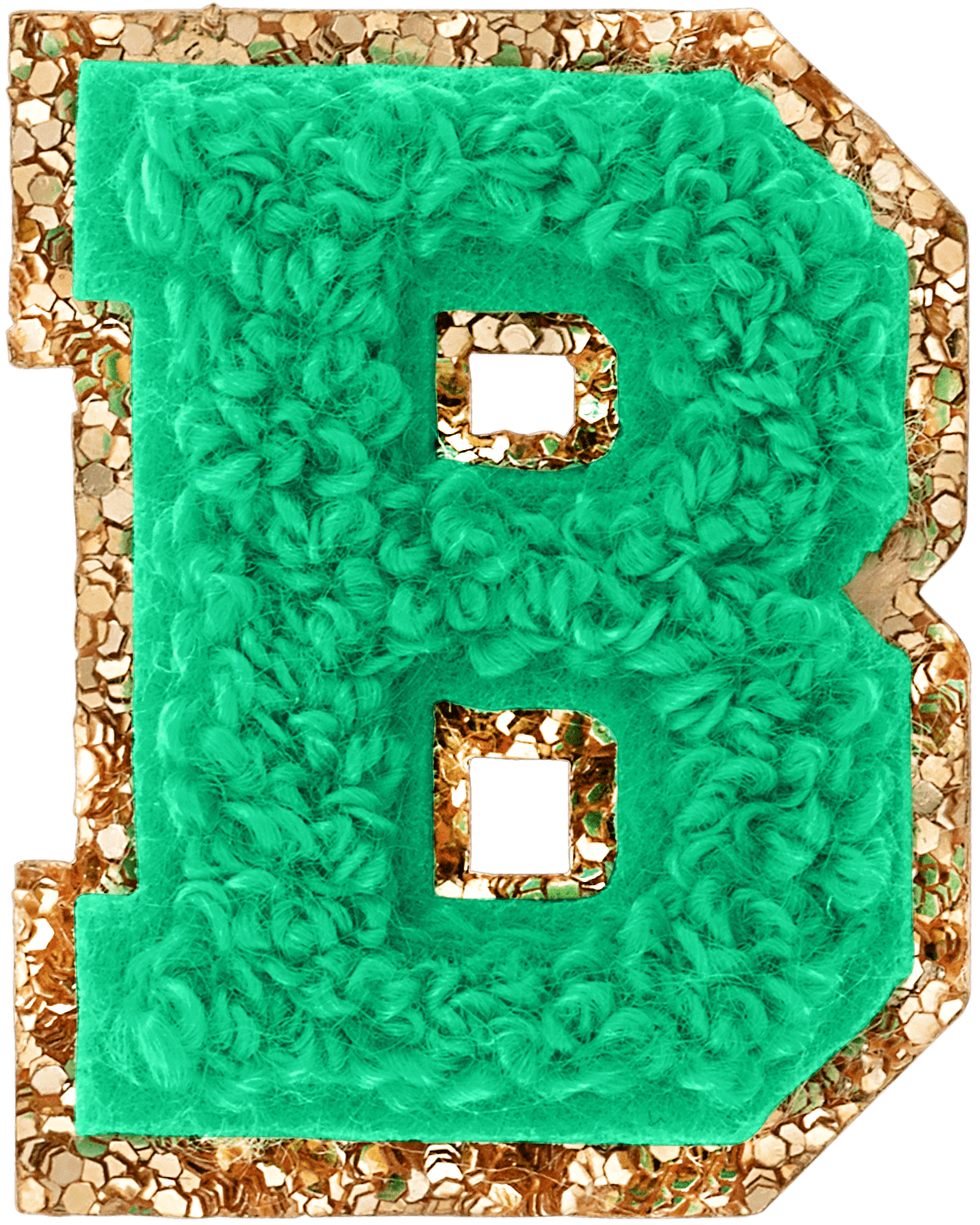 Avocado Mini Glitter Varsity Letter Patch