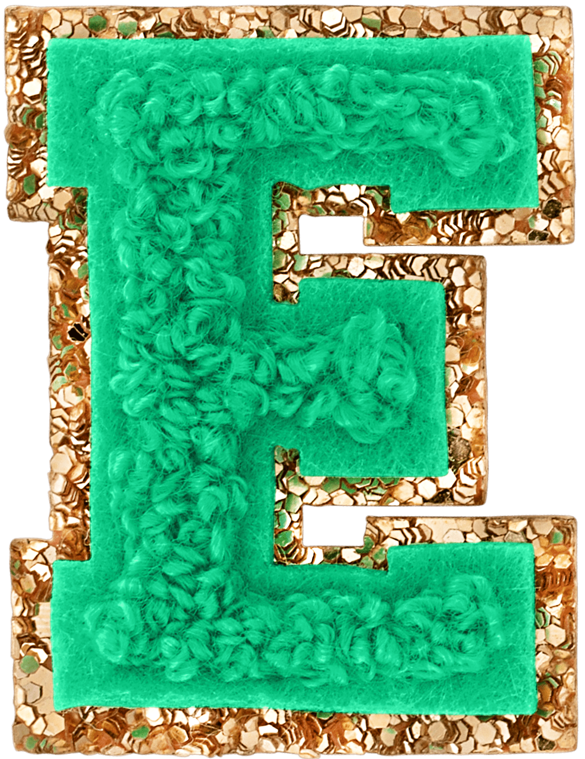 Avocado Mini Glitter Varsity Letter Patch