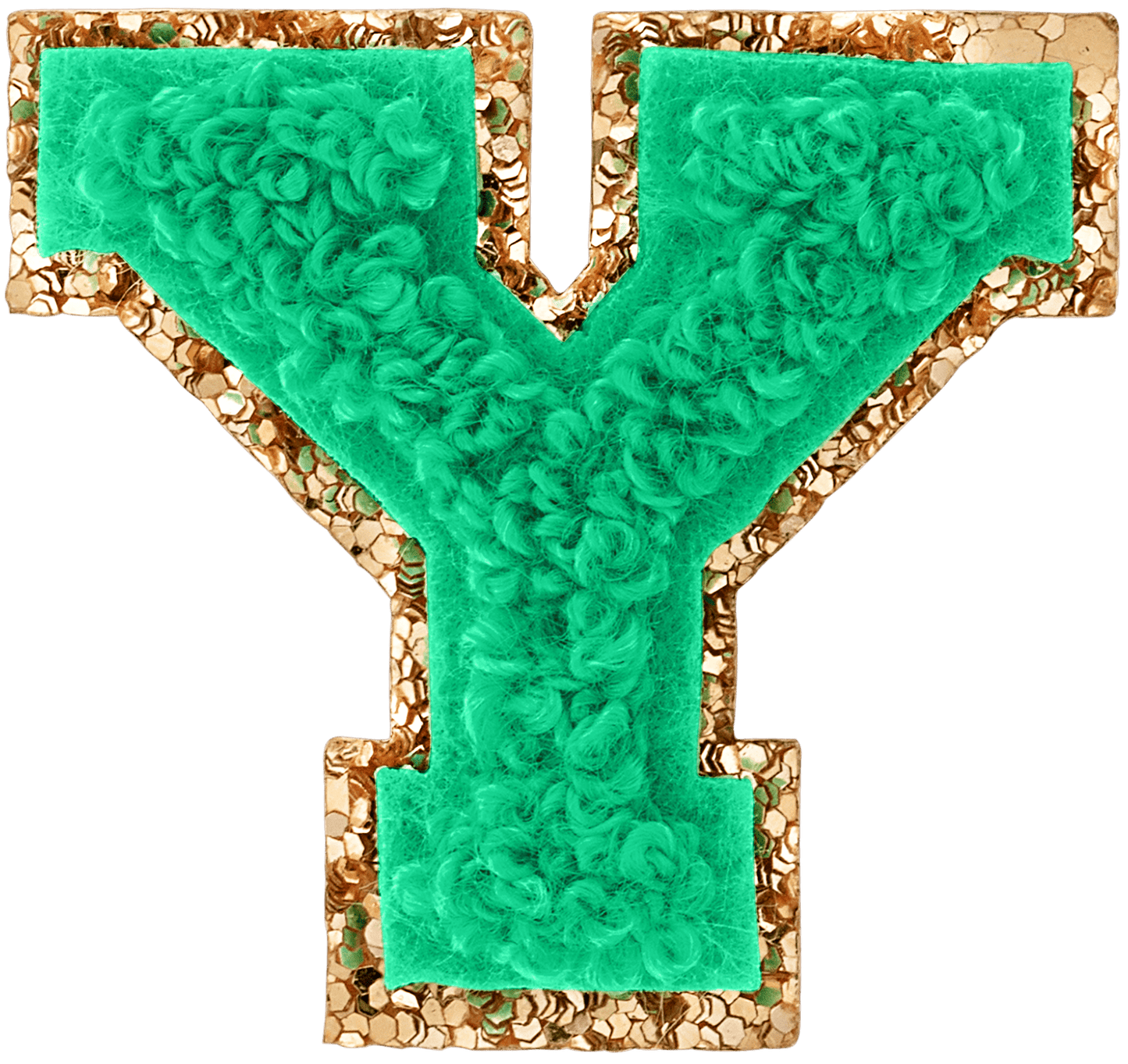 Avocado Mini Glitter Varsity Letter Patch