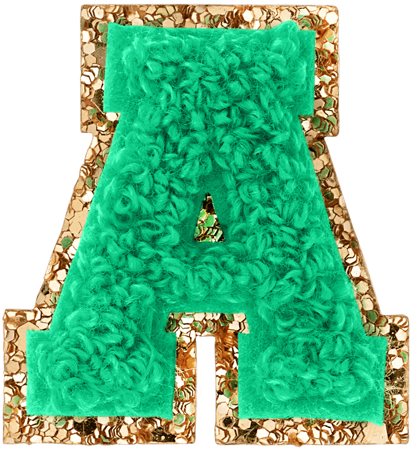 Avocado Mini Glitter Varsity Letter Patch