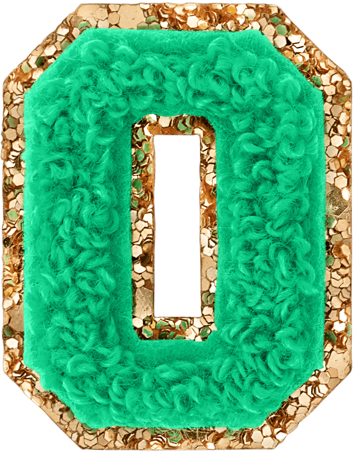 Avocado Mini Glitter Varsity Letter Patch