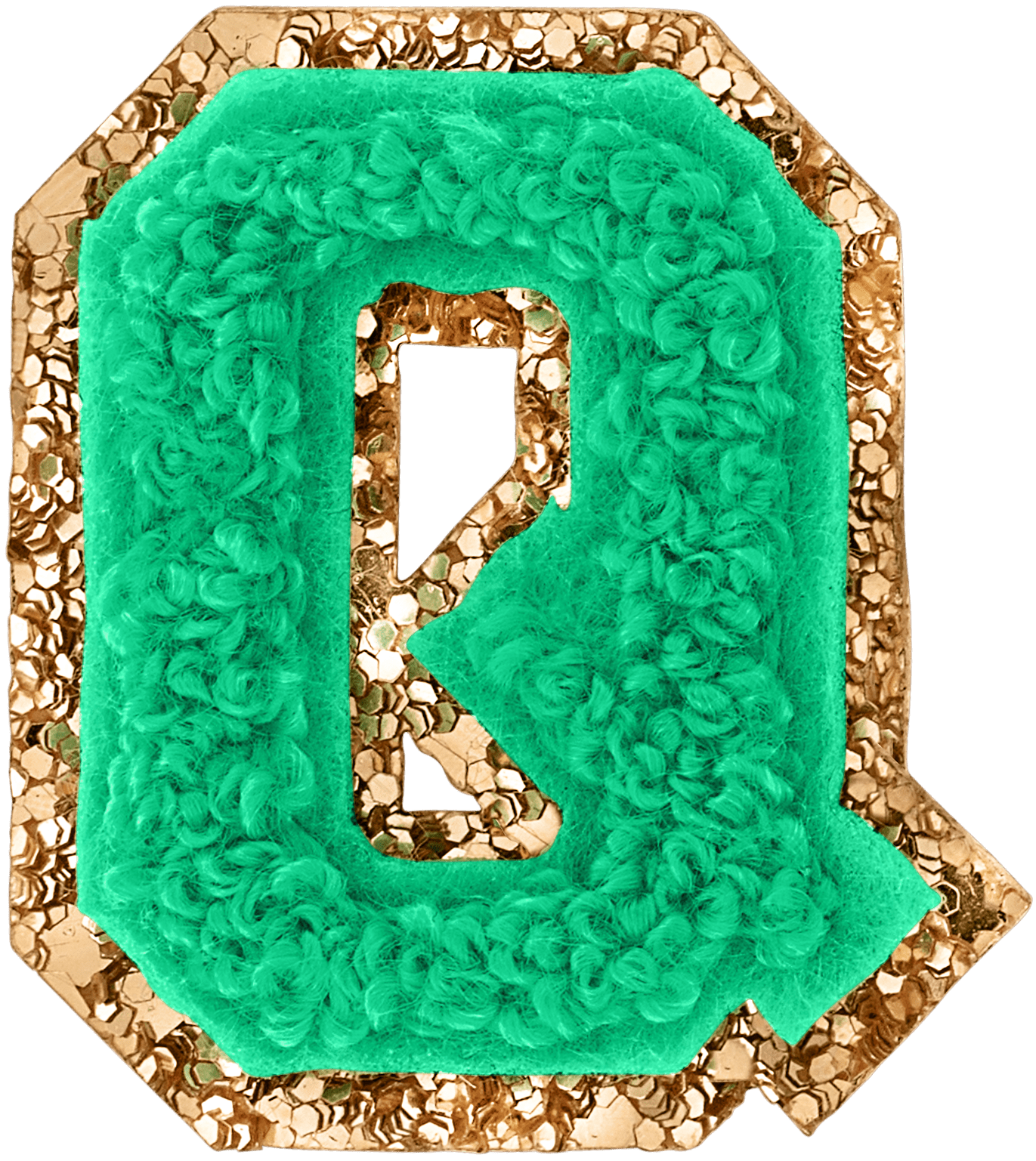 Avocado Mini Glitter Varsity Letter Patch