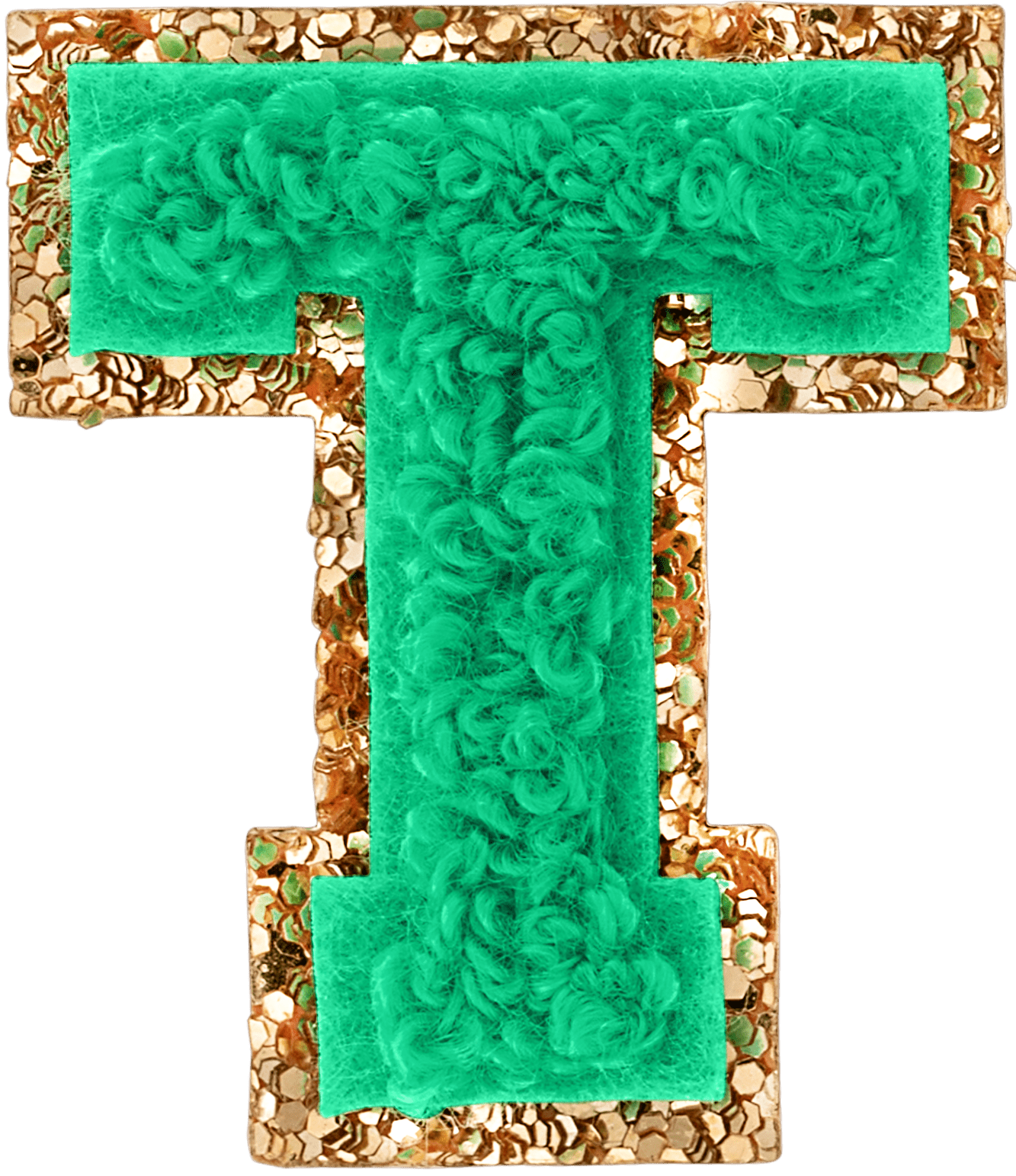 Avocado Mini Glitter Varsity Letter Patch