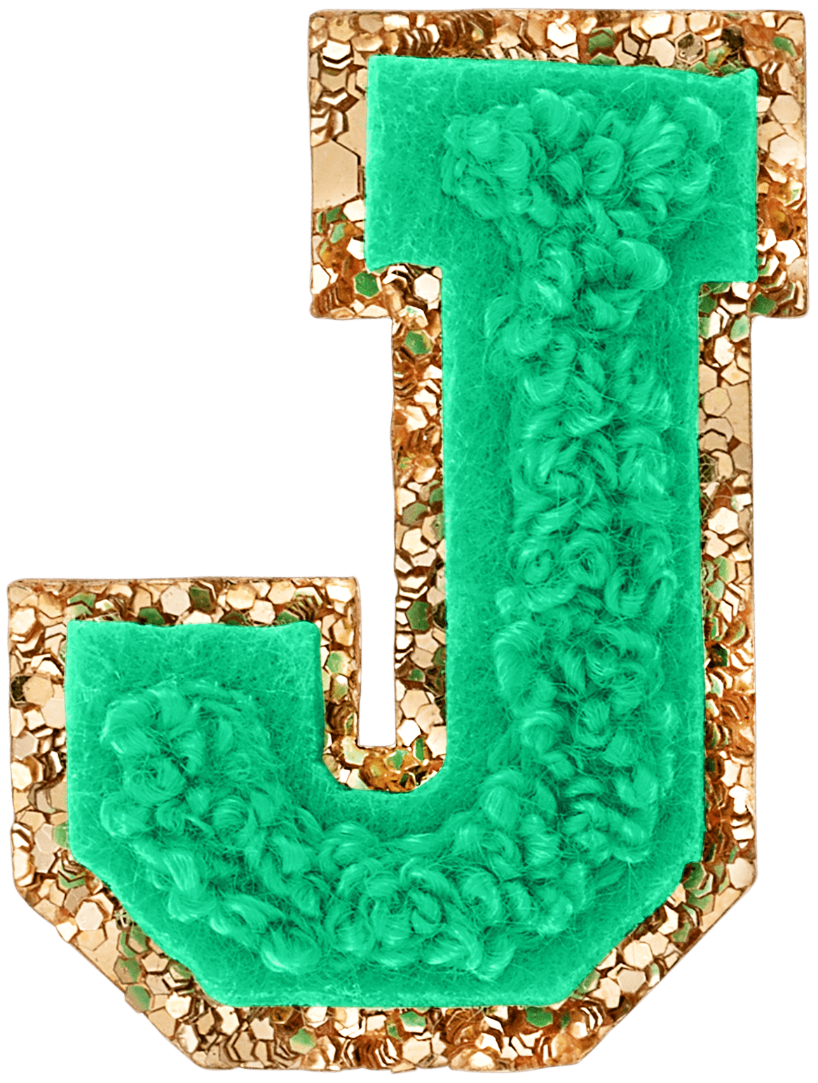 Avocado Mini Glitter Varsity Letter Patch