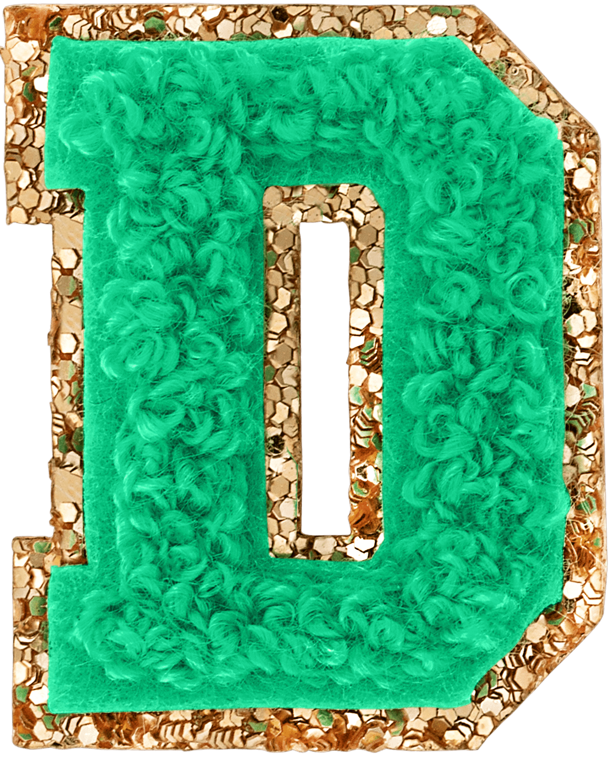 Avocado Mini Glitter Varsity Letter Patch