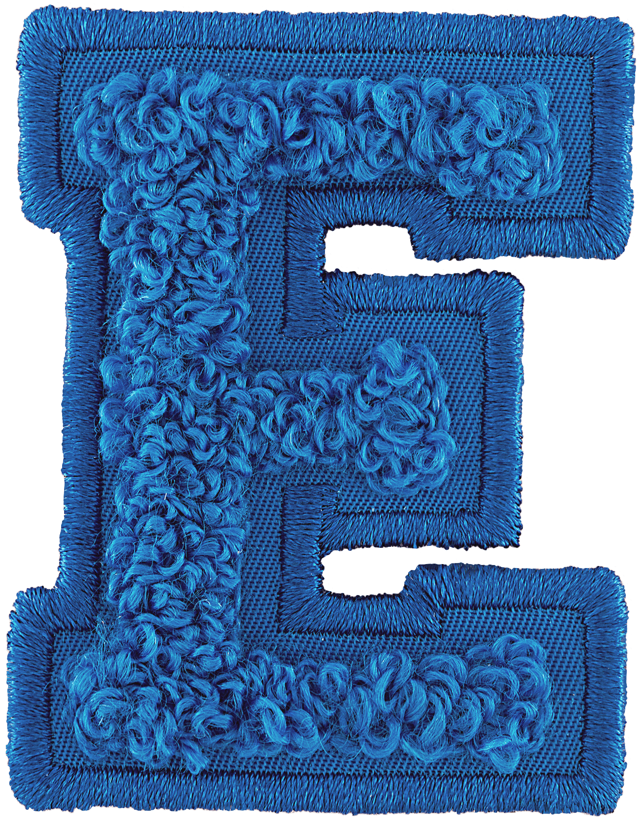 Berry Blue Letter Patch