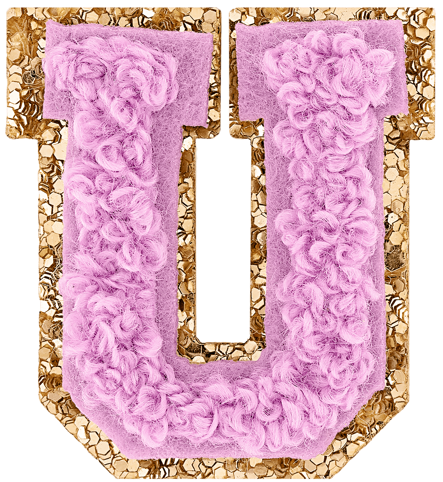 Grape Mini Glitter Varsity Letter Patch