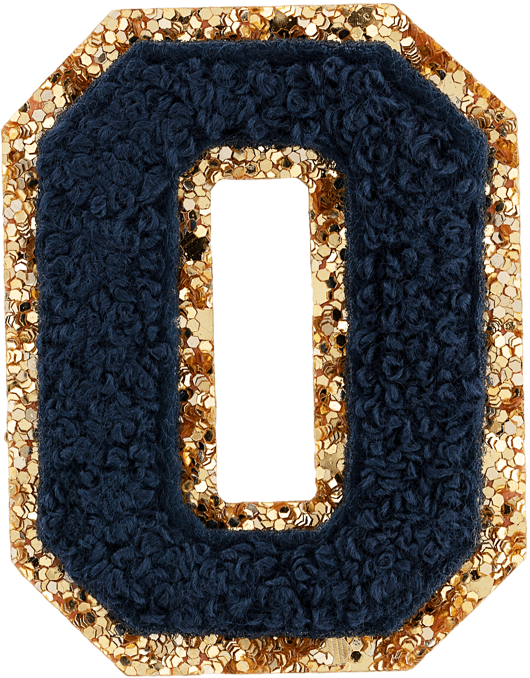 Sapphire Glitter Varsity Number Patch