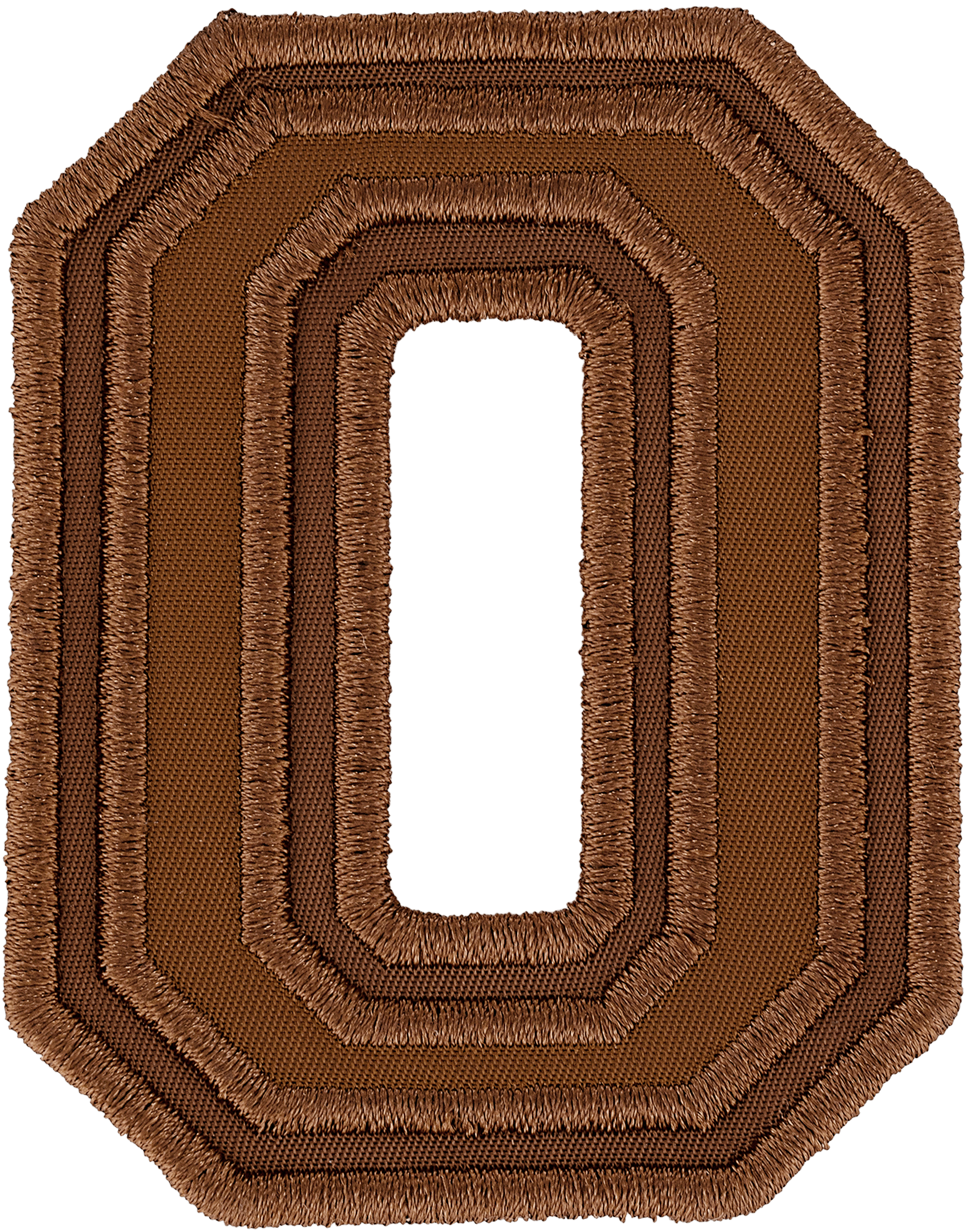 Chocolate Varsity Nylon Letter Patch