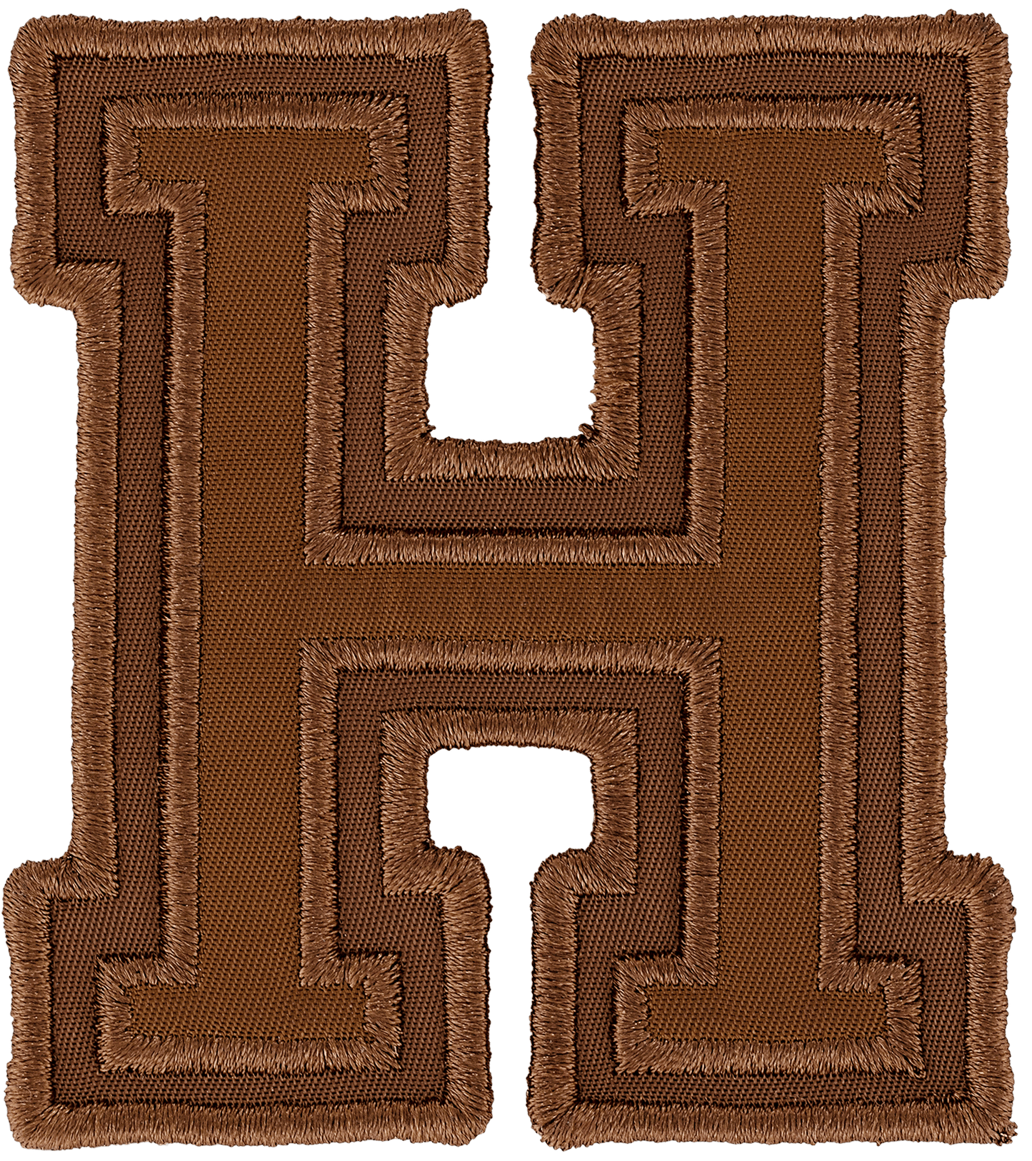 Chocolate Varsity Nylon Letter Patch