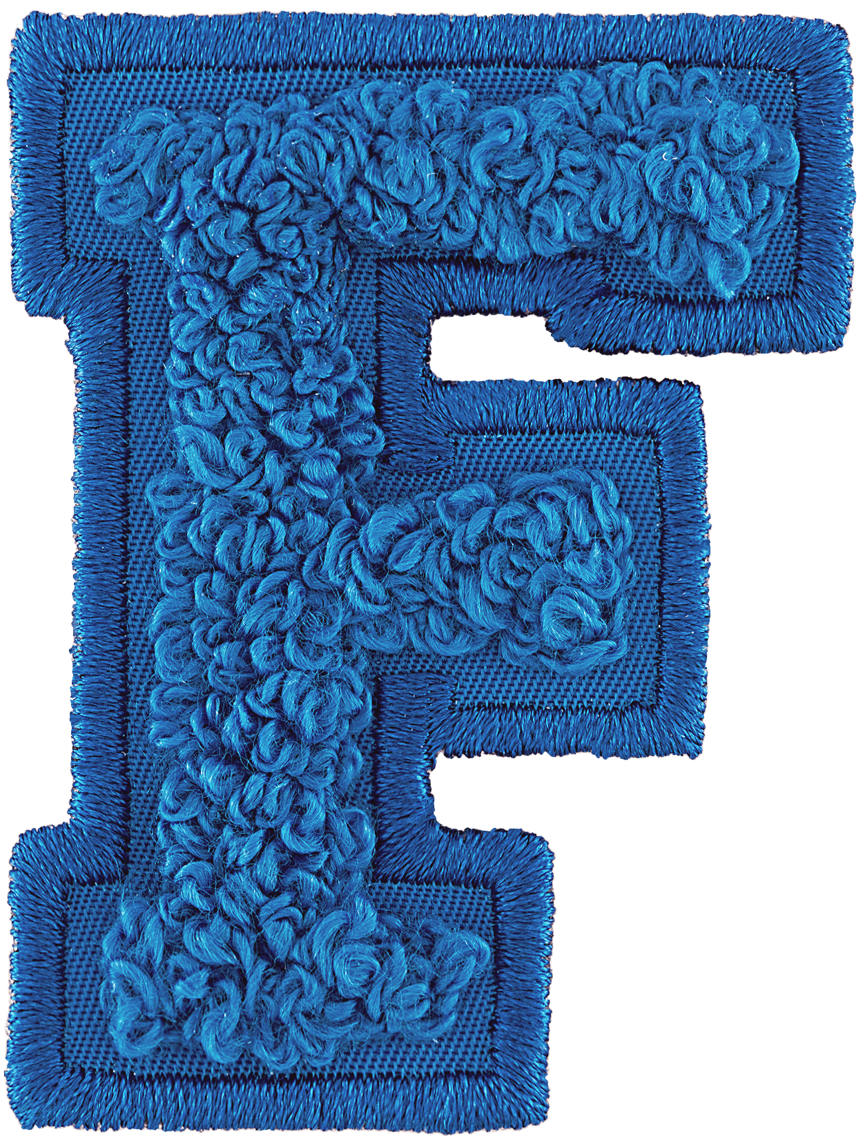 Berry Blue Letter Patch