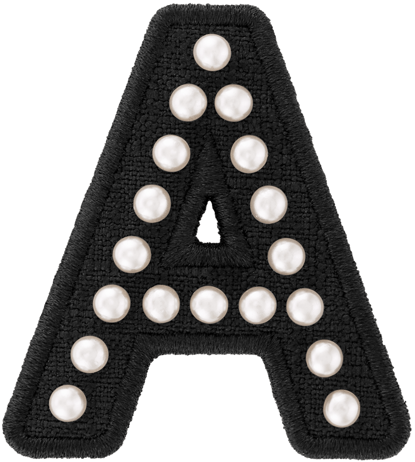 Black Pearl Letter Patch