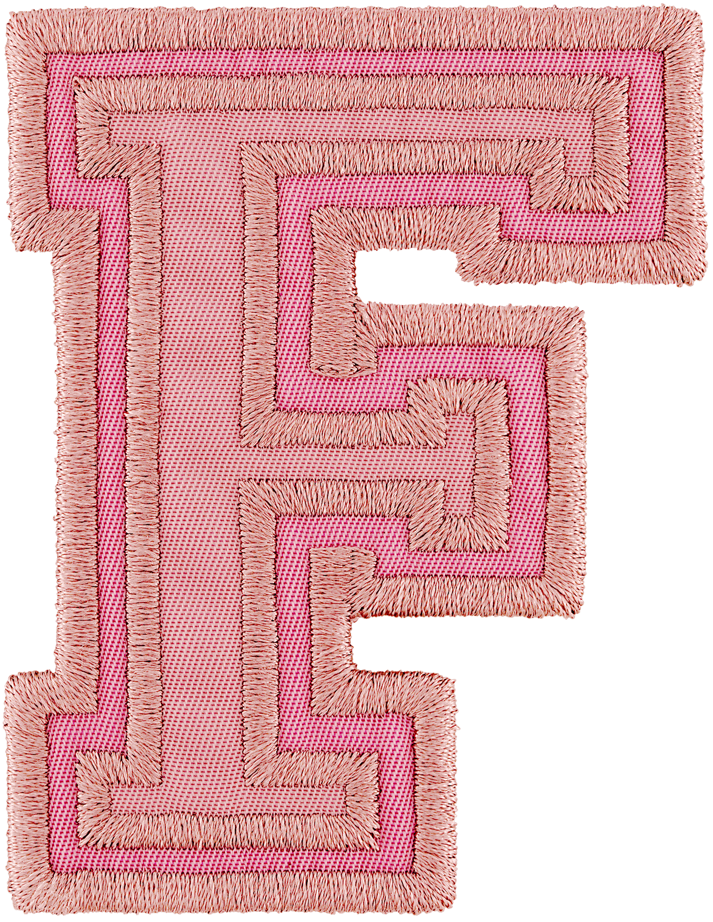 Mauve Varsity Nylon Letter Patch