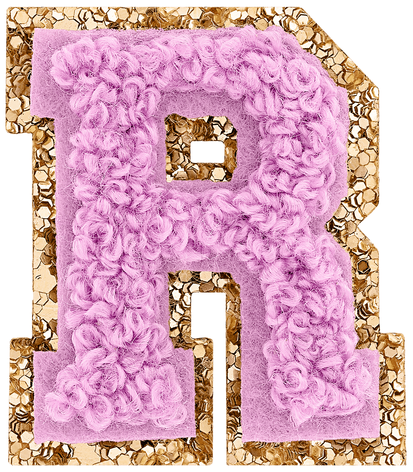 Grape Mini Glitter Varsity Letter Patch
