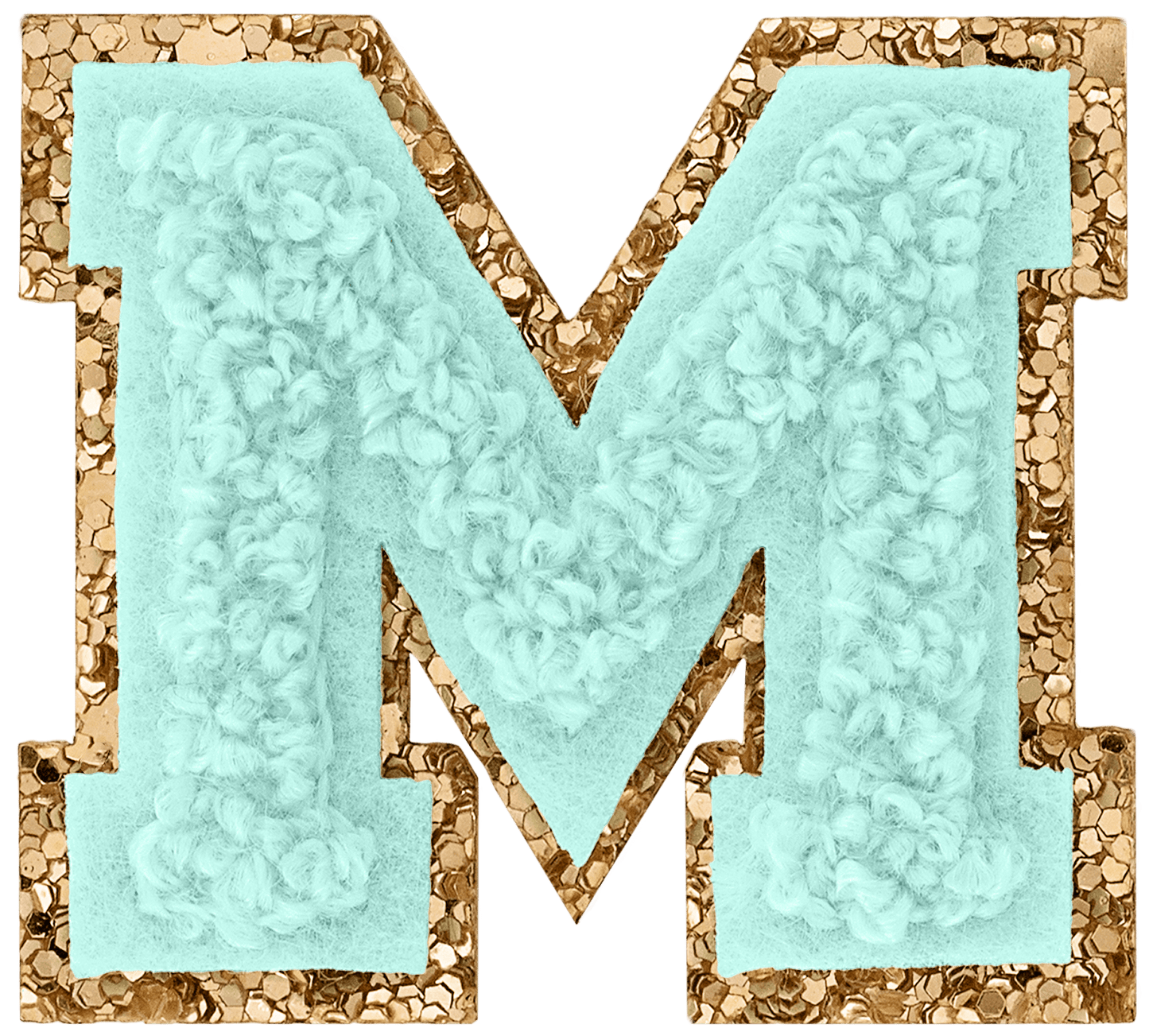 Cotton Candy Mini Glitter Varsity Letter Patch