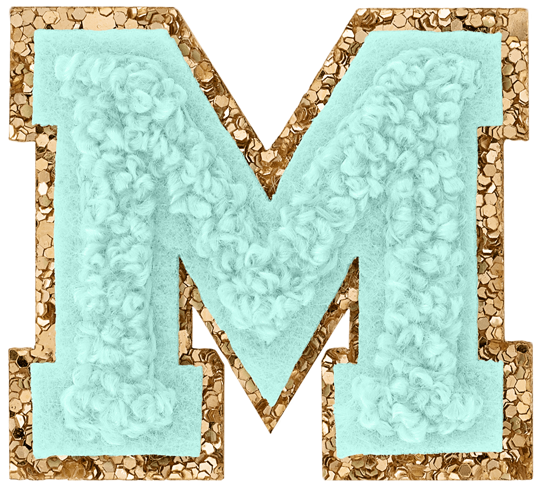 Cotton Candy Mini Glitter Varsity Letter Patch