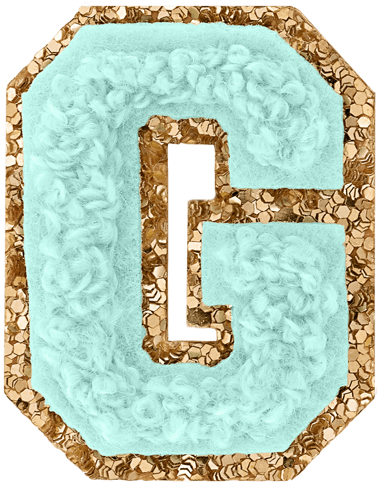 Cotton Candy Mini Glitter Varsity Letter Patch