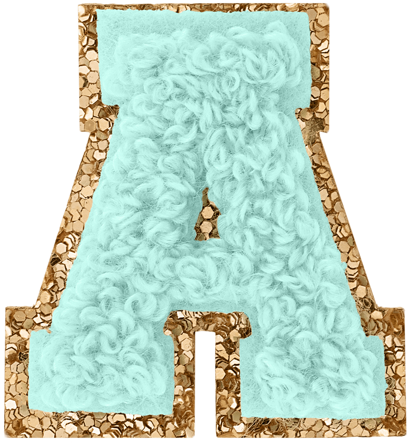 Cotton Candy Mini Glitter Varsity Letter Patch