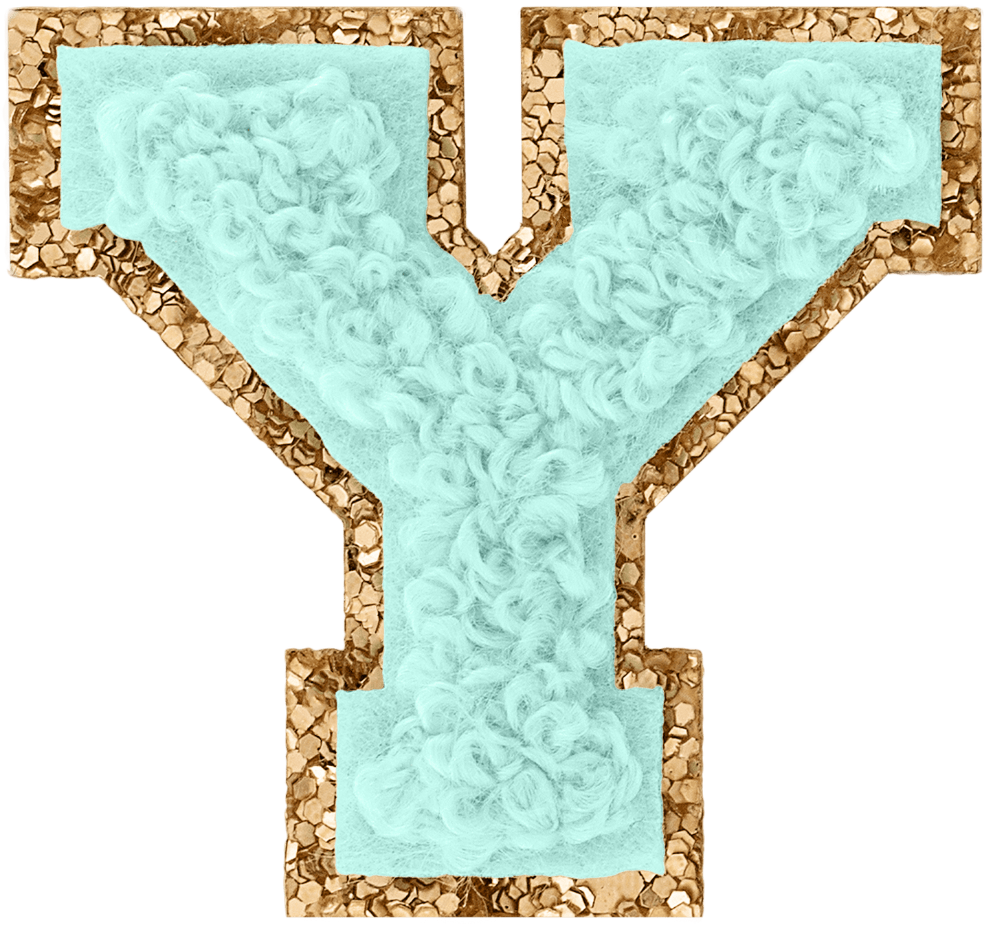 Cotton Candy Mini Glitter Varsity Letter Patch