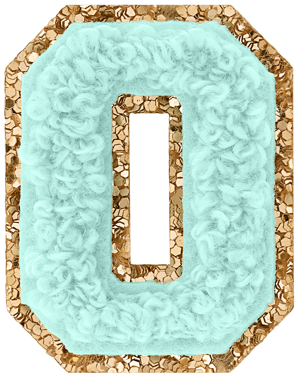 Cotton Candy Mini Glitter Varsity Letter Patch