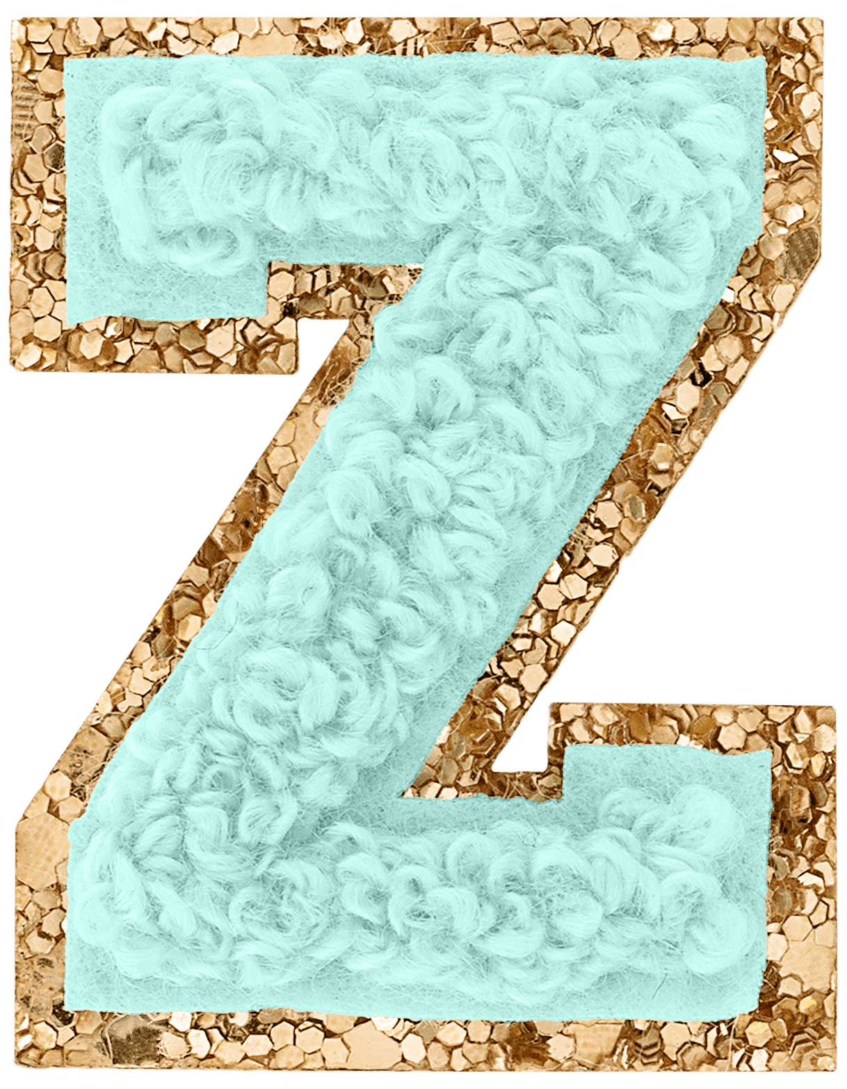 Cotton Candy Mini Glitter Varsity Letter Patch