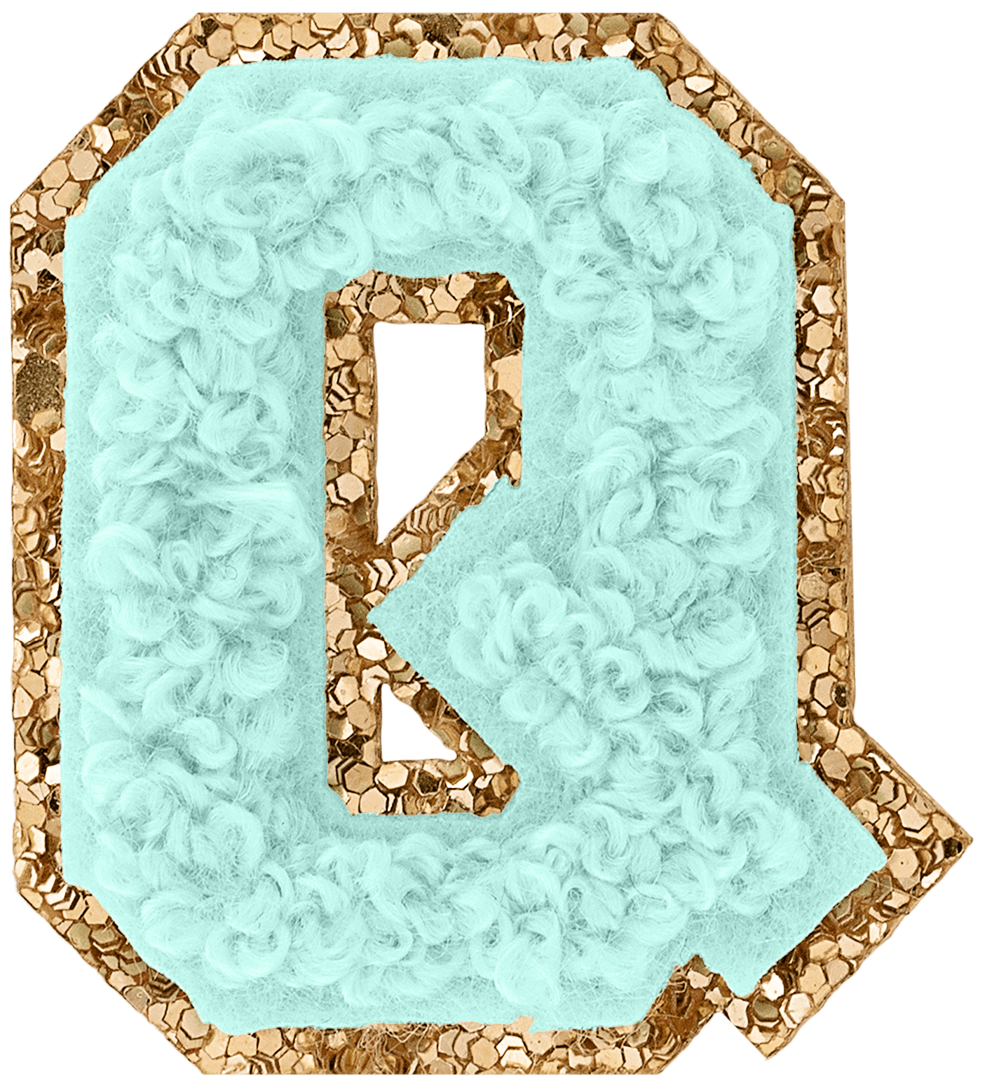 Cotton Candy Mini Glitter Varsity Letter Patch