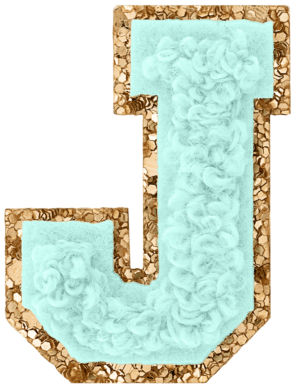 Cotton Candy Mini Glitter Varsity Letter Patch