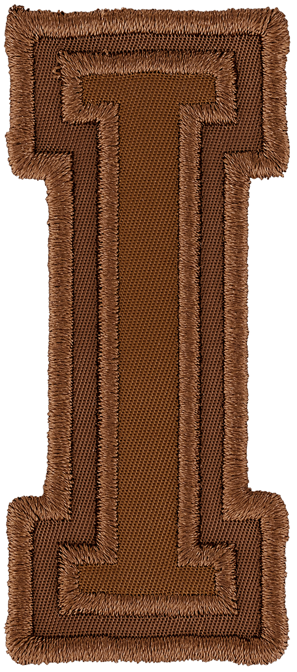 Chocolate Varsity Nylon Letter Patch