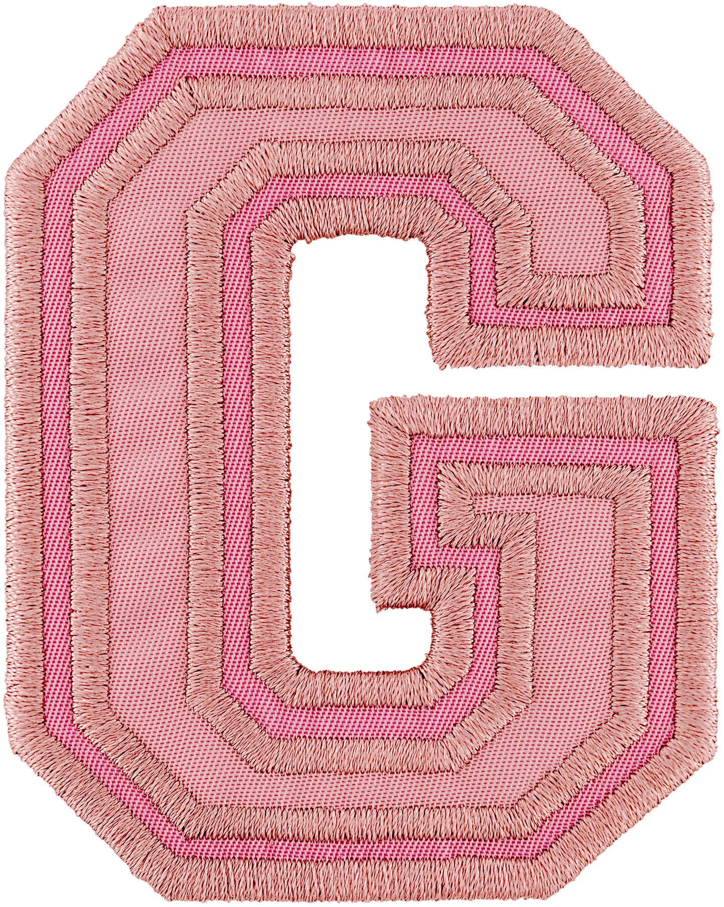 Mauve Varsity Nylon Letter Patch