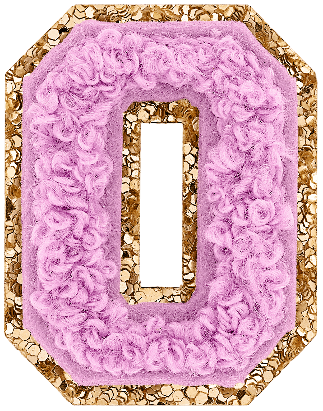 Grape Mini Glitter Varsity Letter Patch