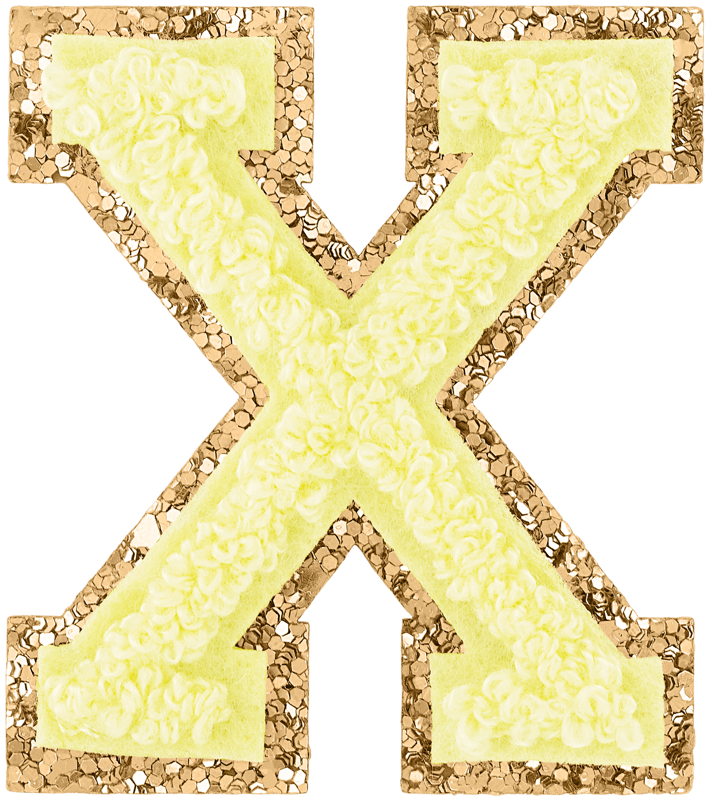 Banana Glitter Varsity Letter Patch