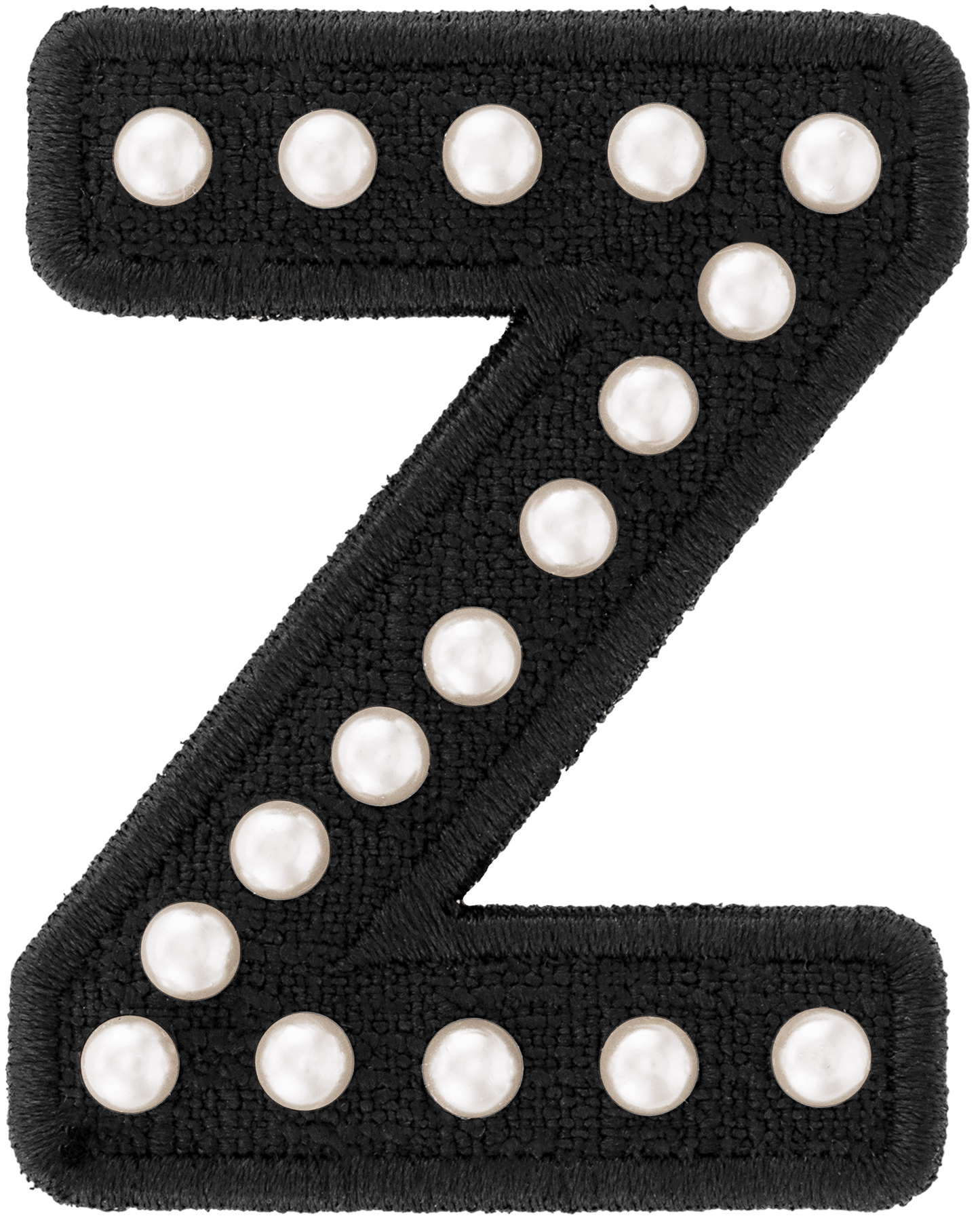 Black Pearl Letter Patch
