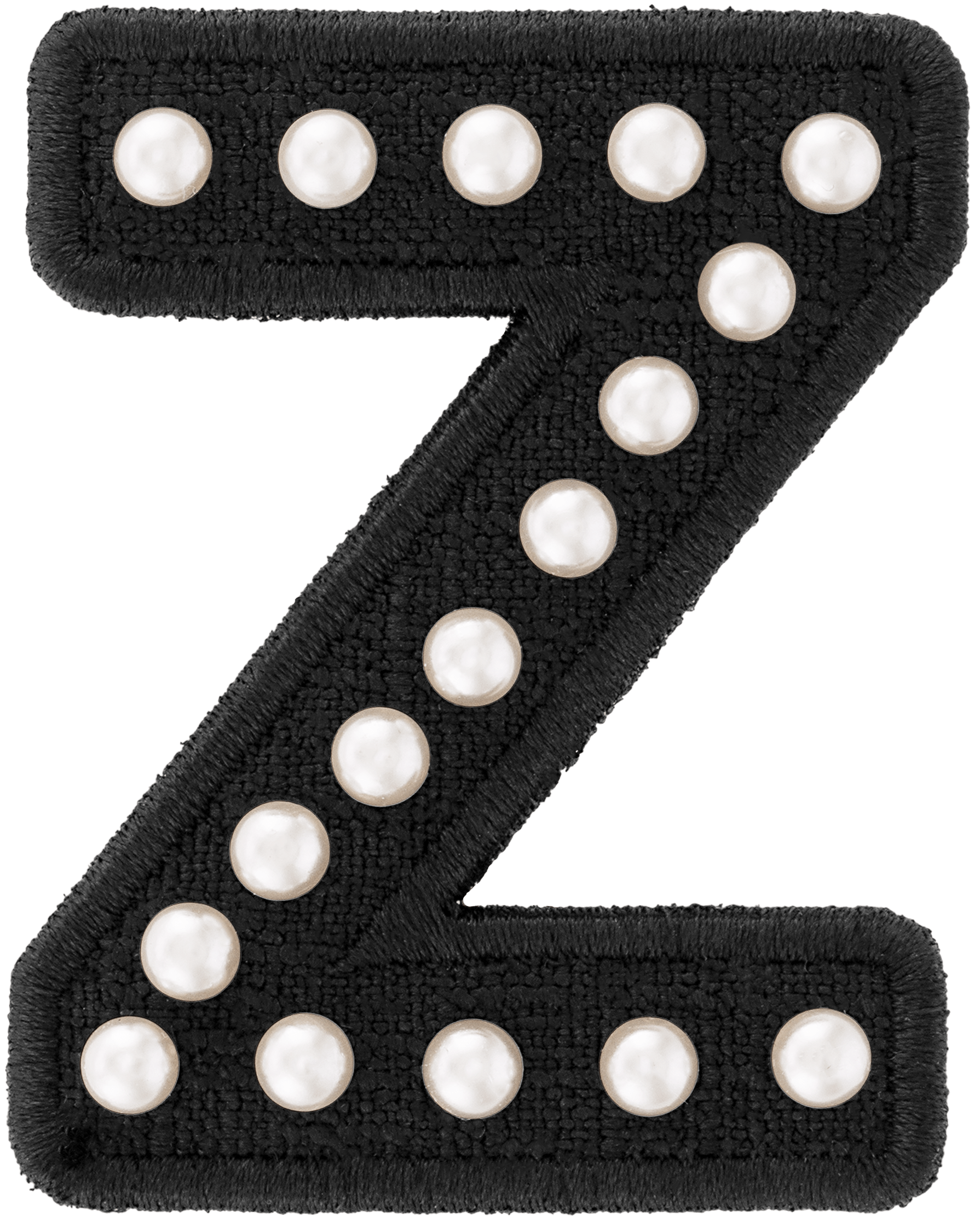 Black Pearl Letter Patch
