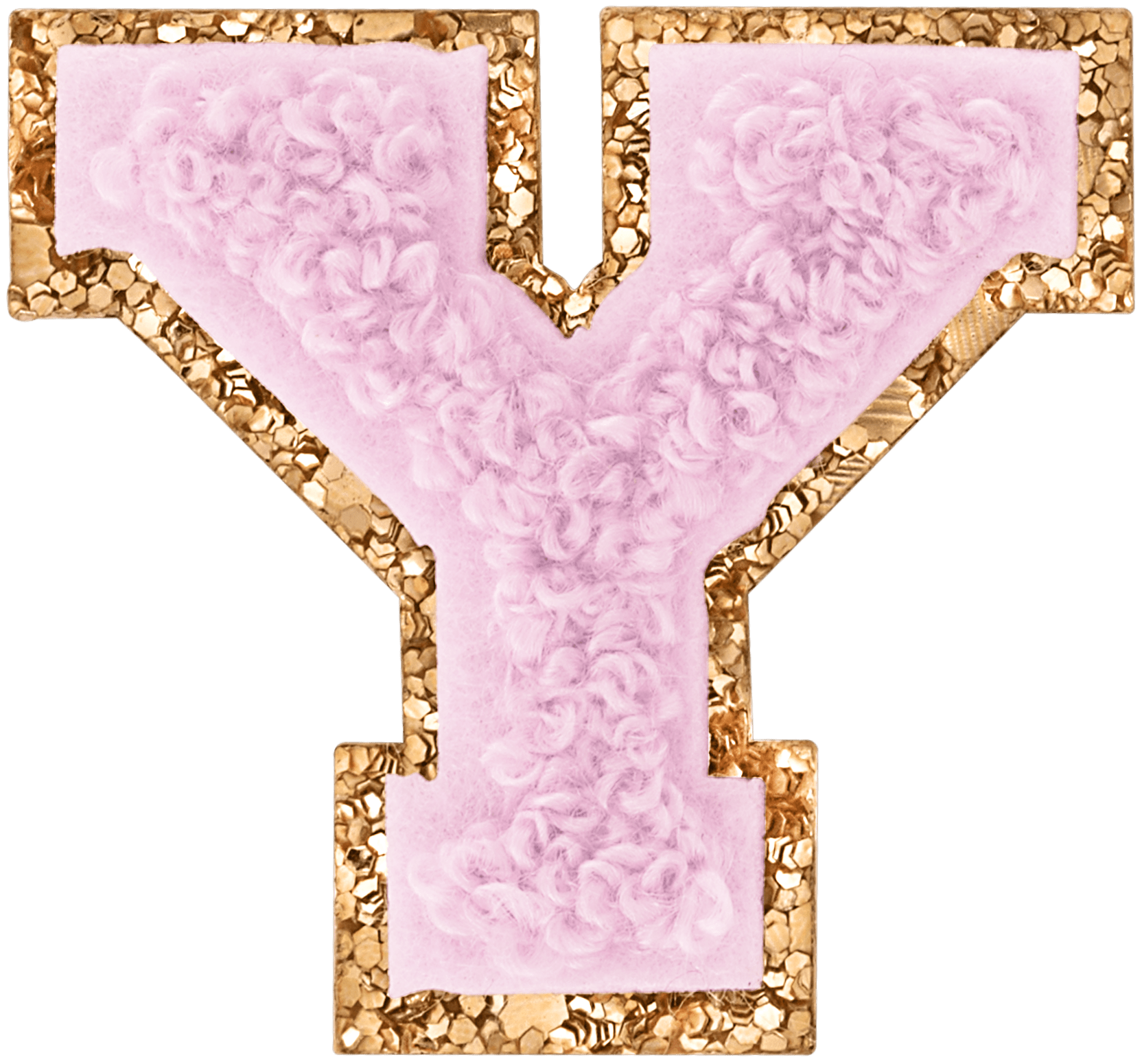 Lilac Mini Glitter Varsity Letter Patch