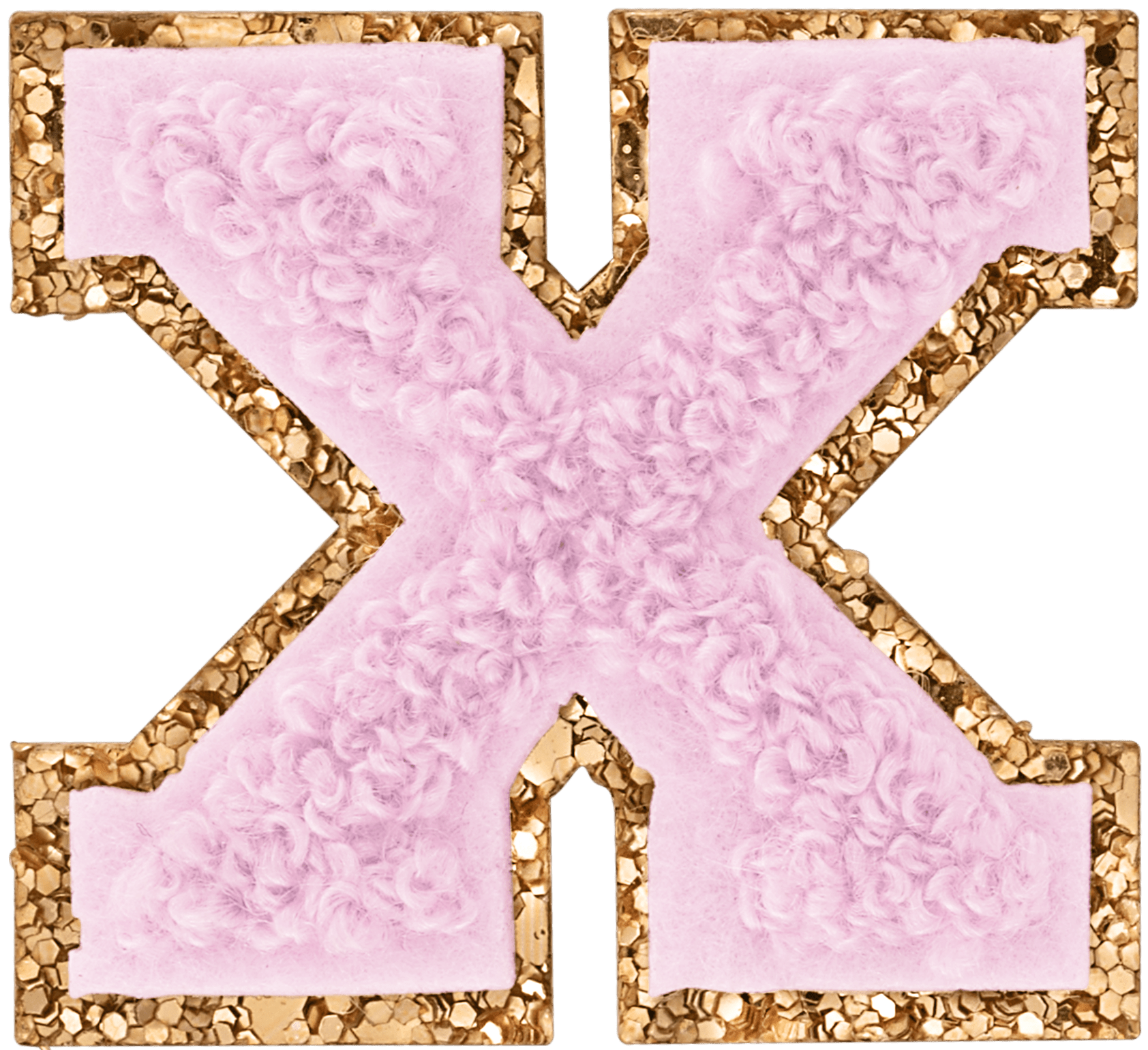 Lilac Mini Glitter Varsity Letter Patch