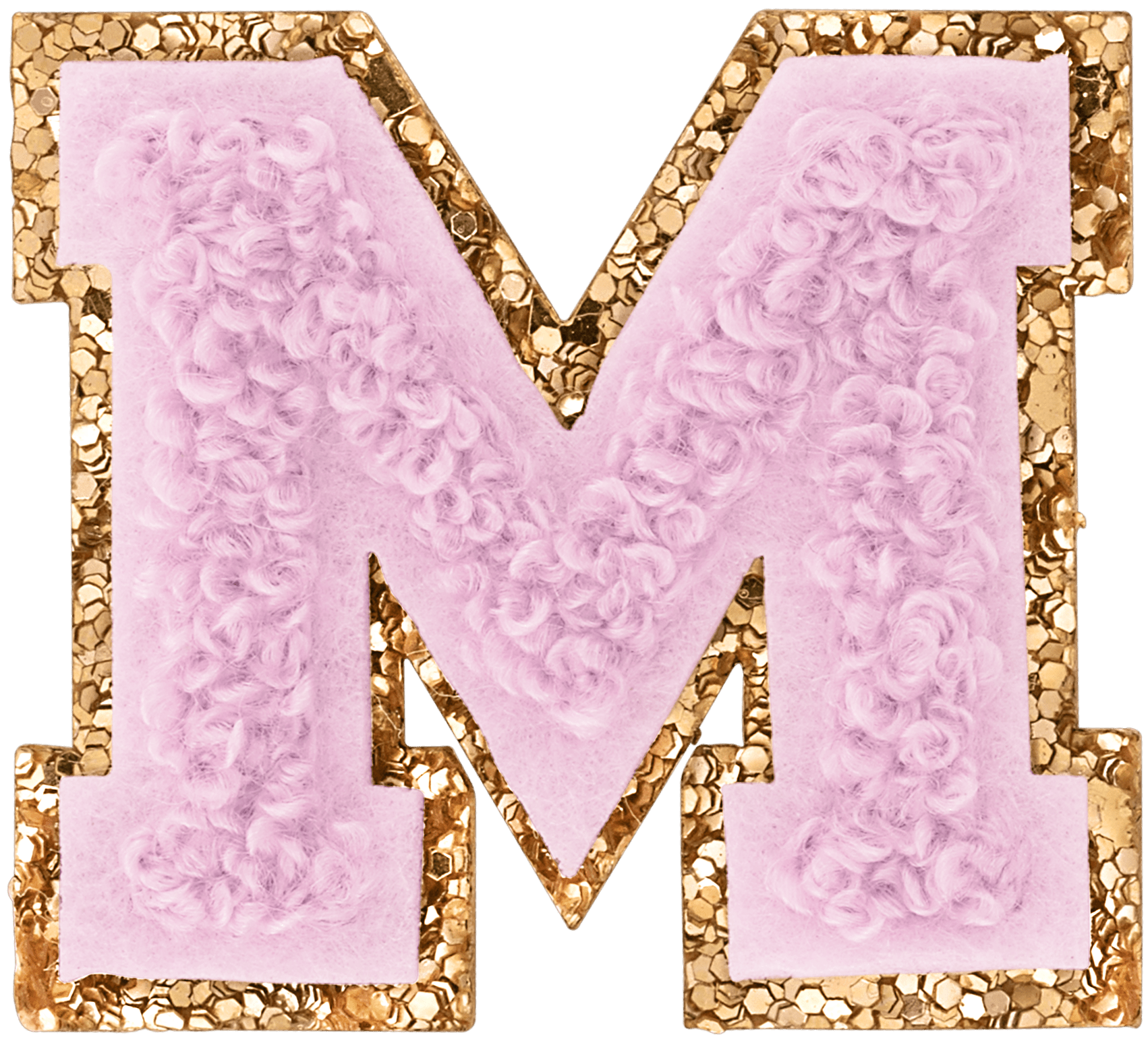 Lilac Mini Glitter Varsity Letter Patch