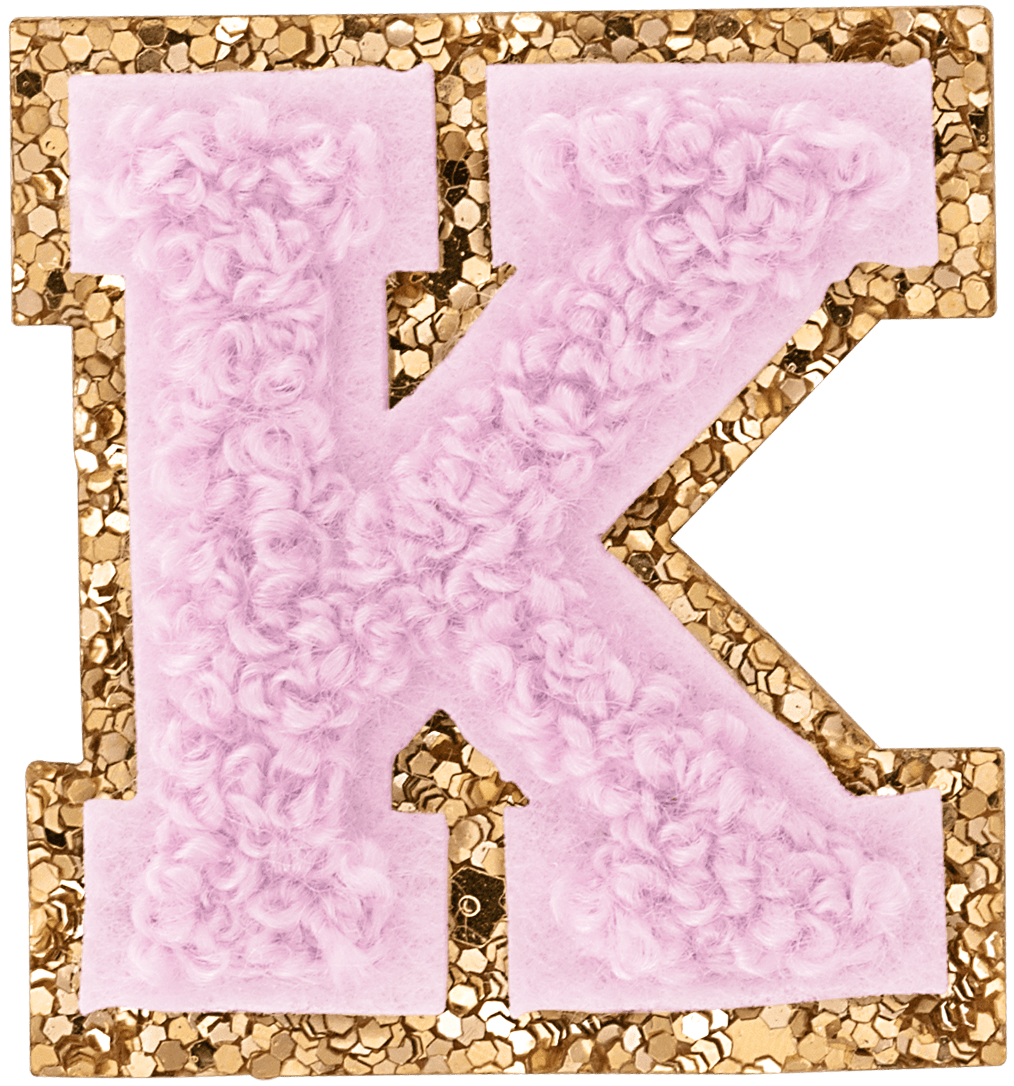 Lilac Mini Glitter Varsity Letter Patch