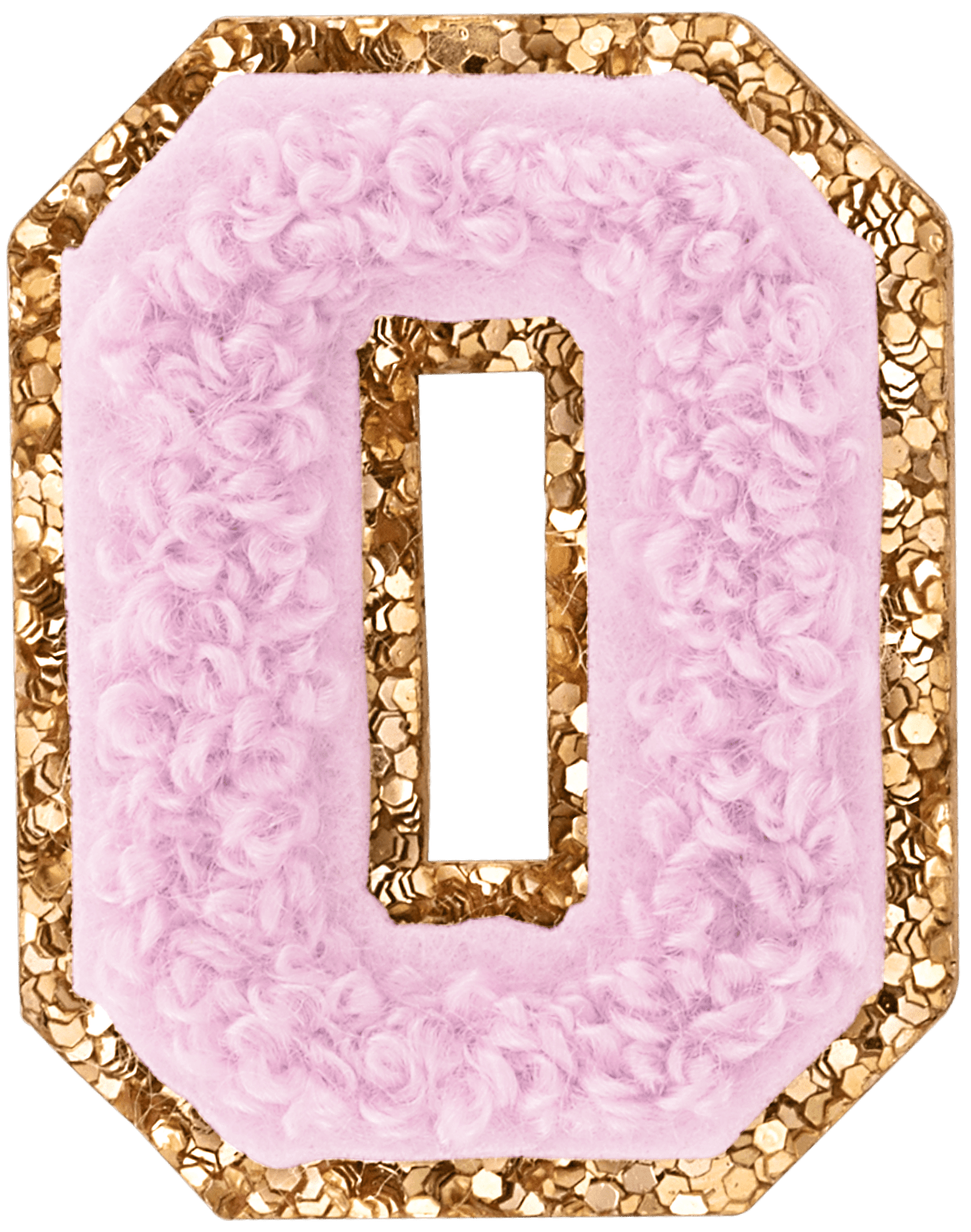 Lilac Mini Glitter Varsity Letter Patch