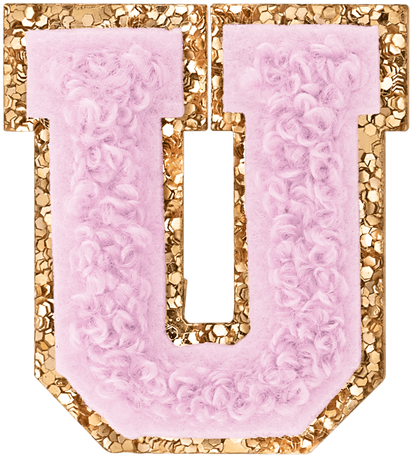 Lilac Mini Glitter Varsity Letter Patch