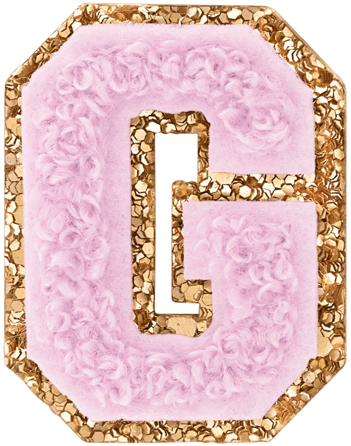 Lilac Mini Glitter Varsity Letter Patch