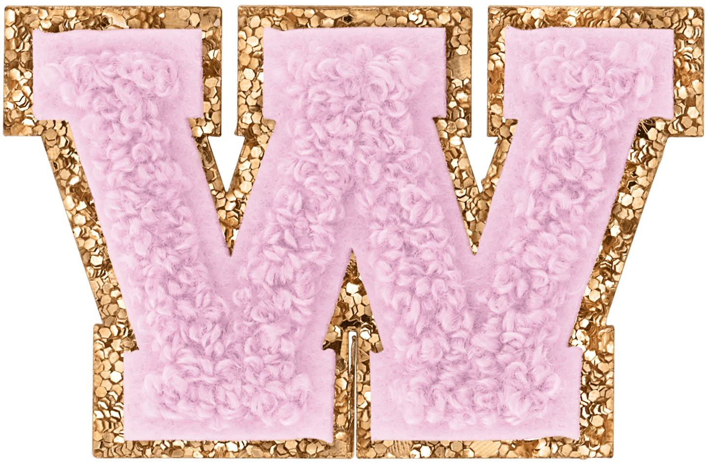 Lilac Mini Glitter Varsity Letter Patch
