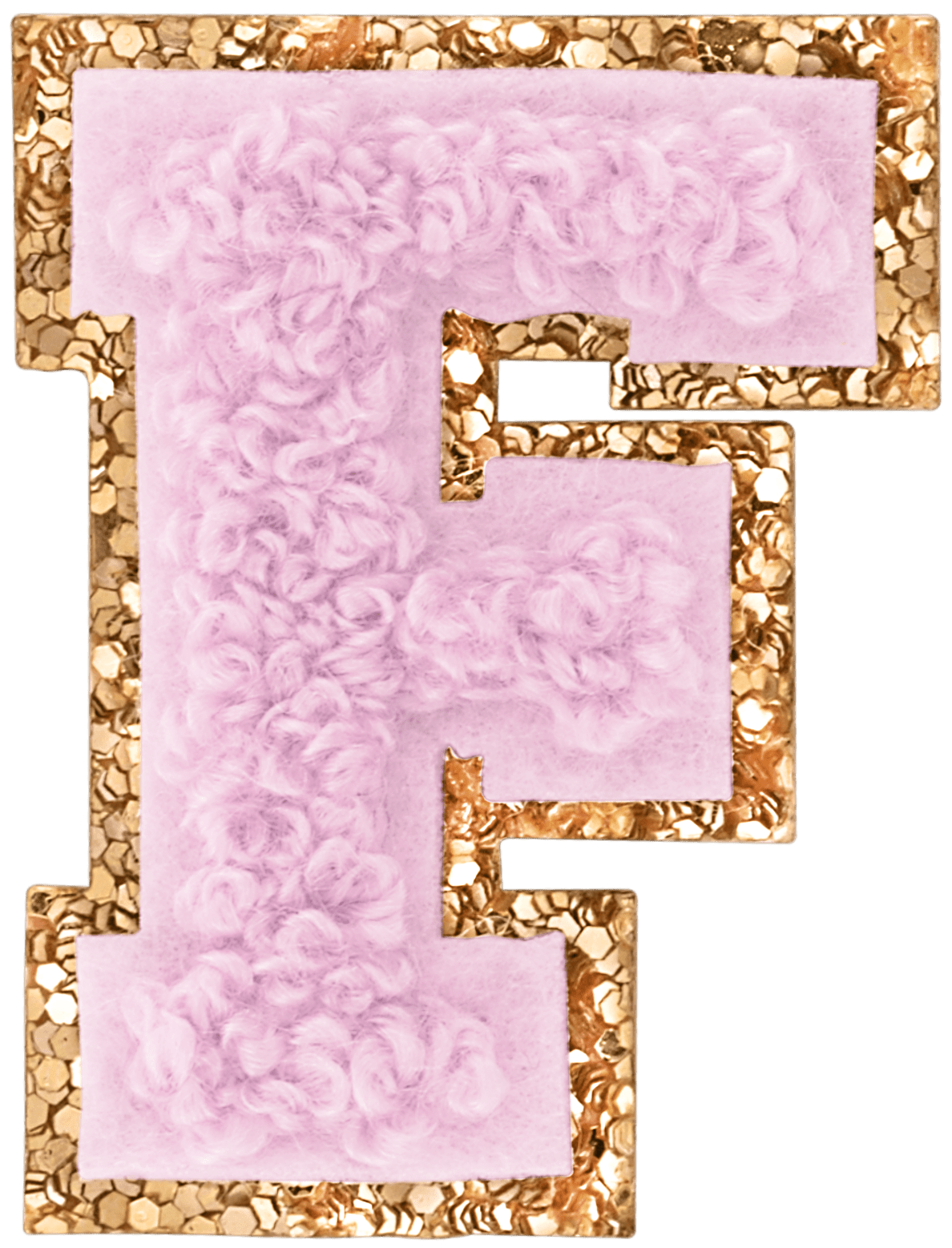 Lilac Mini Glitter Varsity Letter Patch