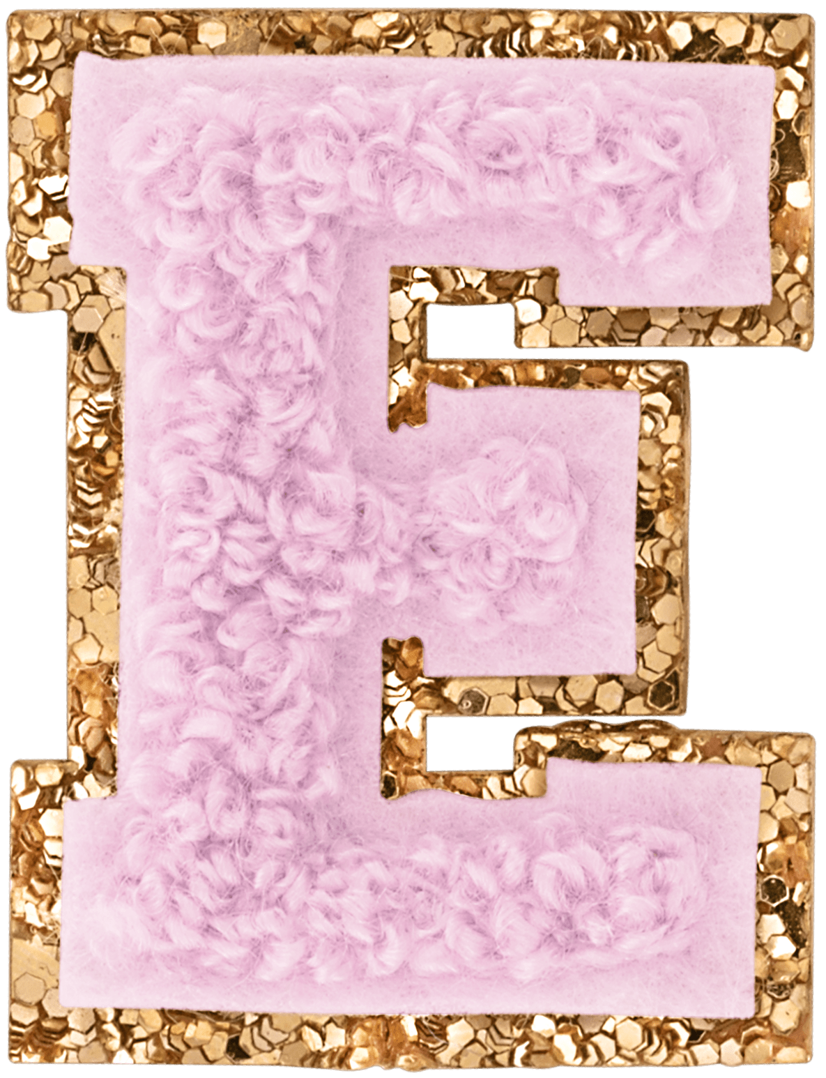 Lilac Mini Glitter Varsity Letter Patch
