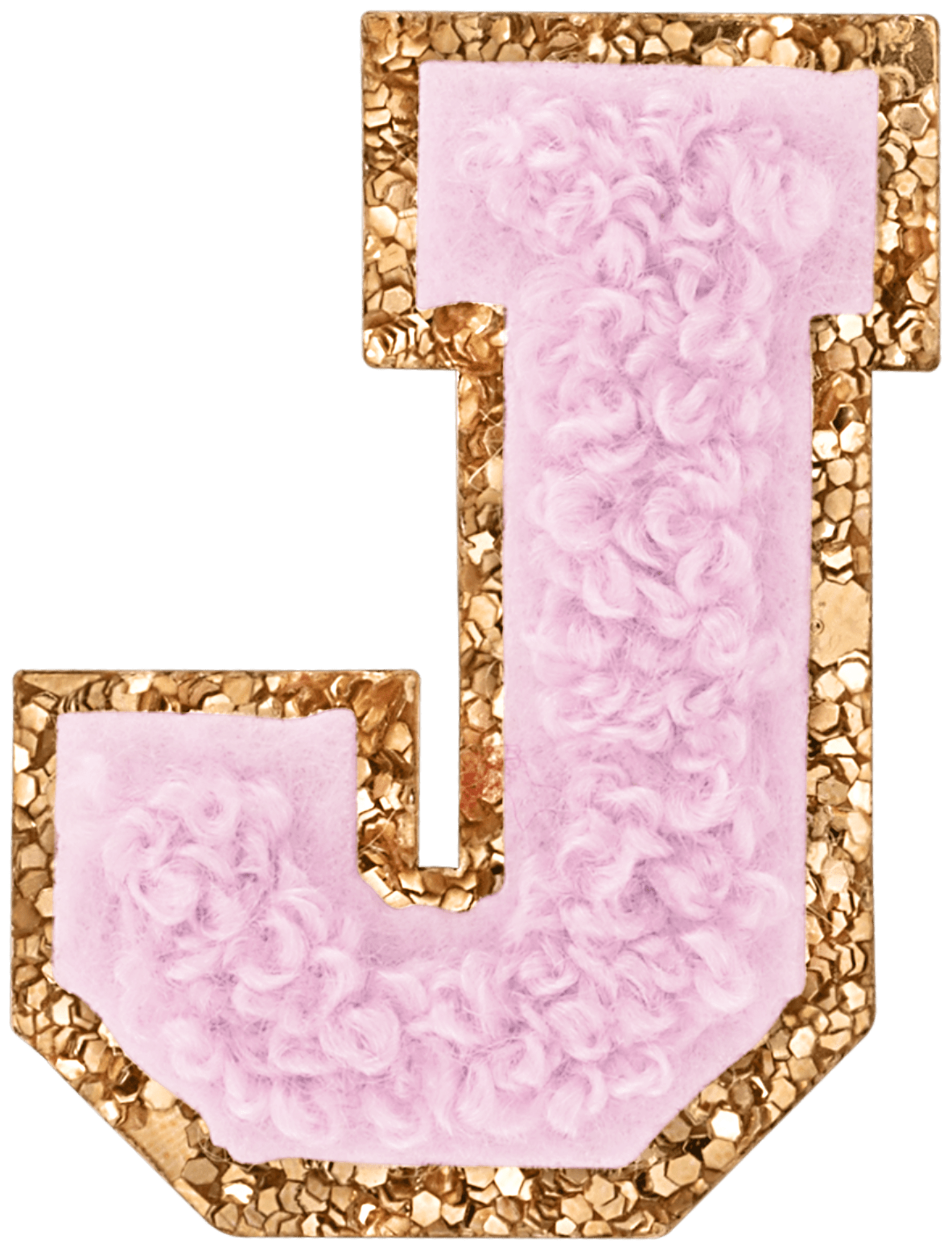 Lilac Mini Glitter Varsity Letter Patch