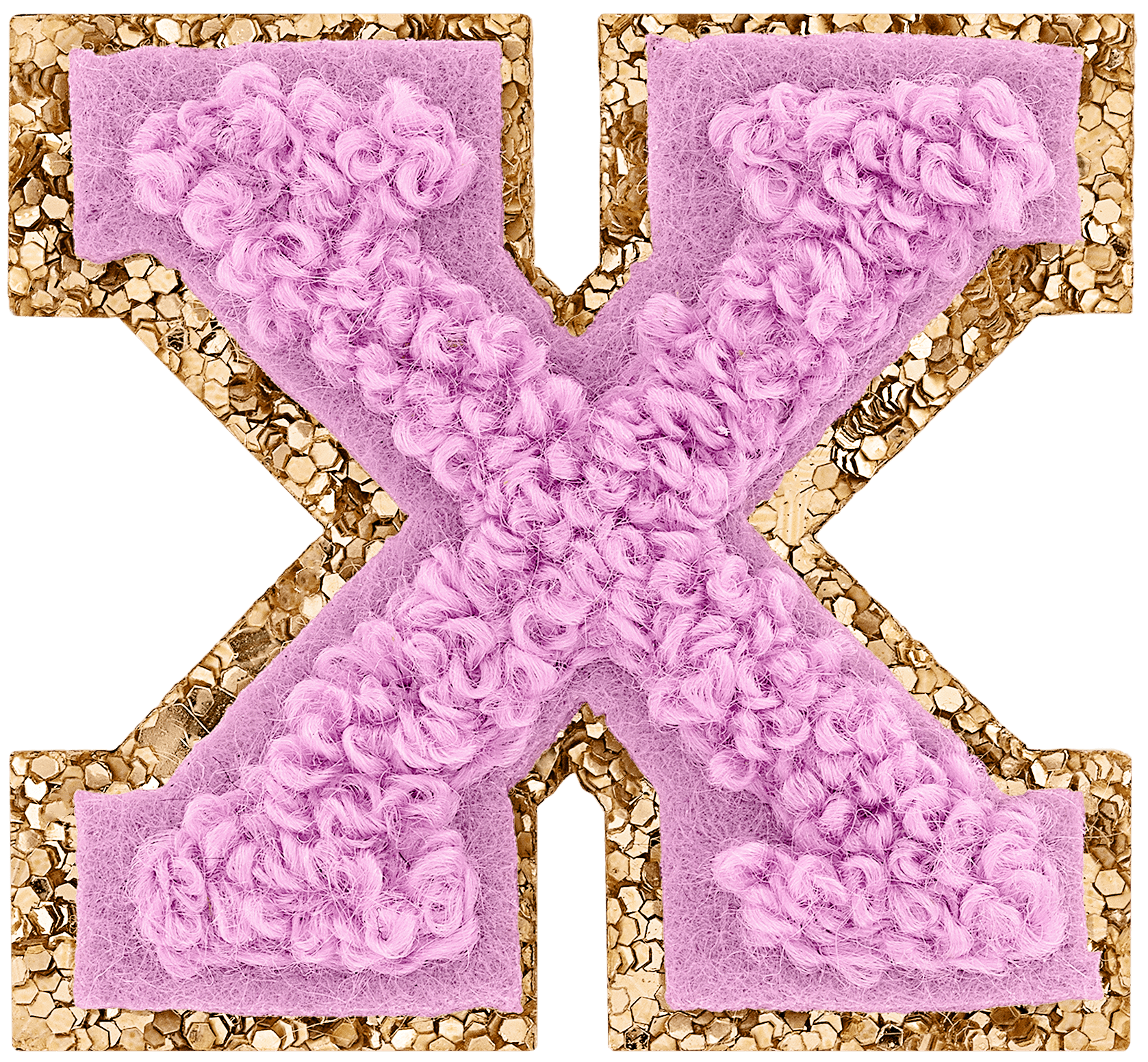 Grape Mini Glitter Varsity Letter Patch