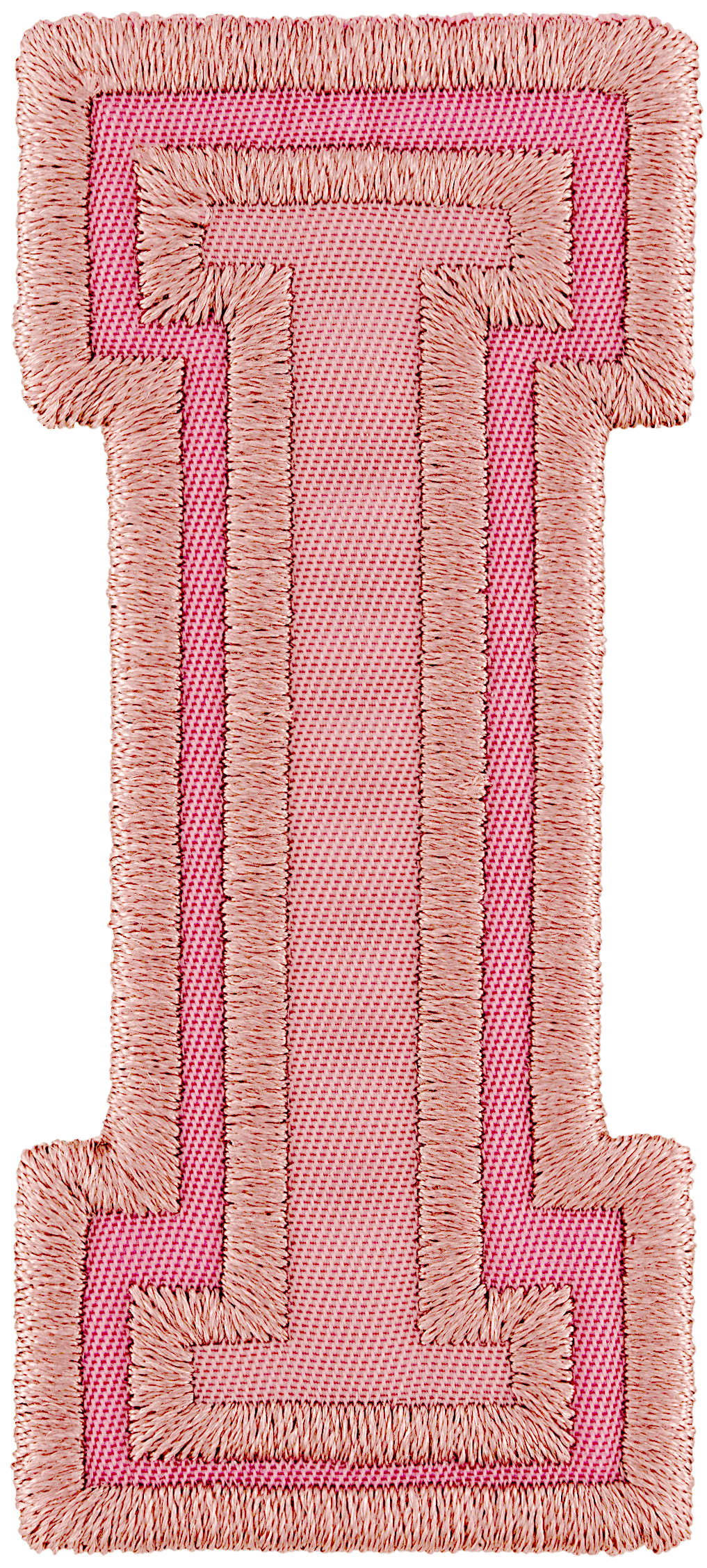 Mauve Varsity Nylon Letter Patch